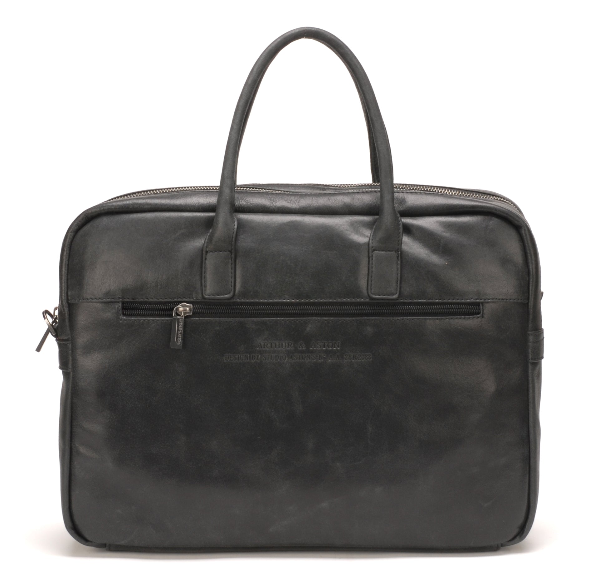 Large Diego leather briefcase