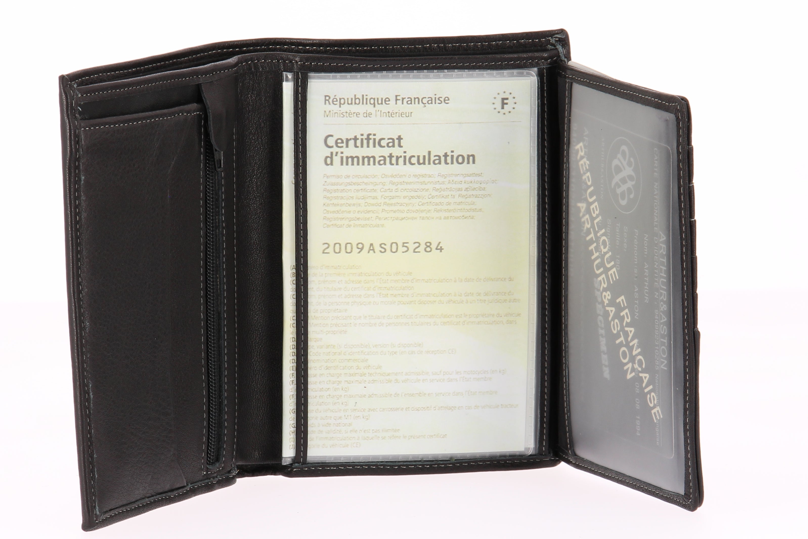 Novak leather 2-gusset wallet