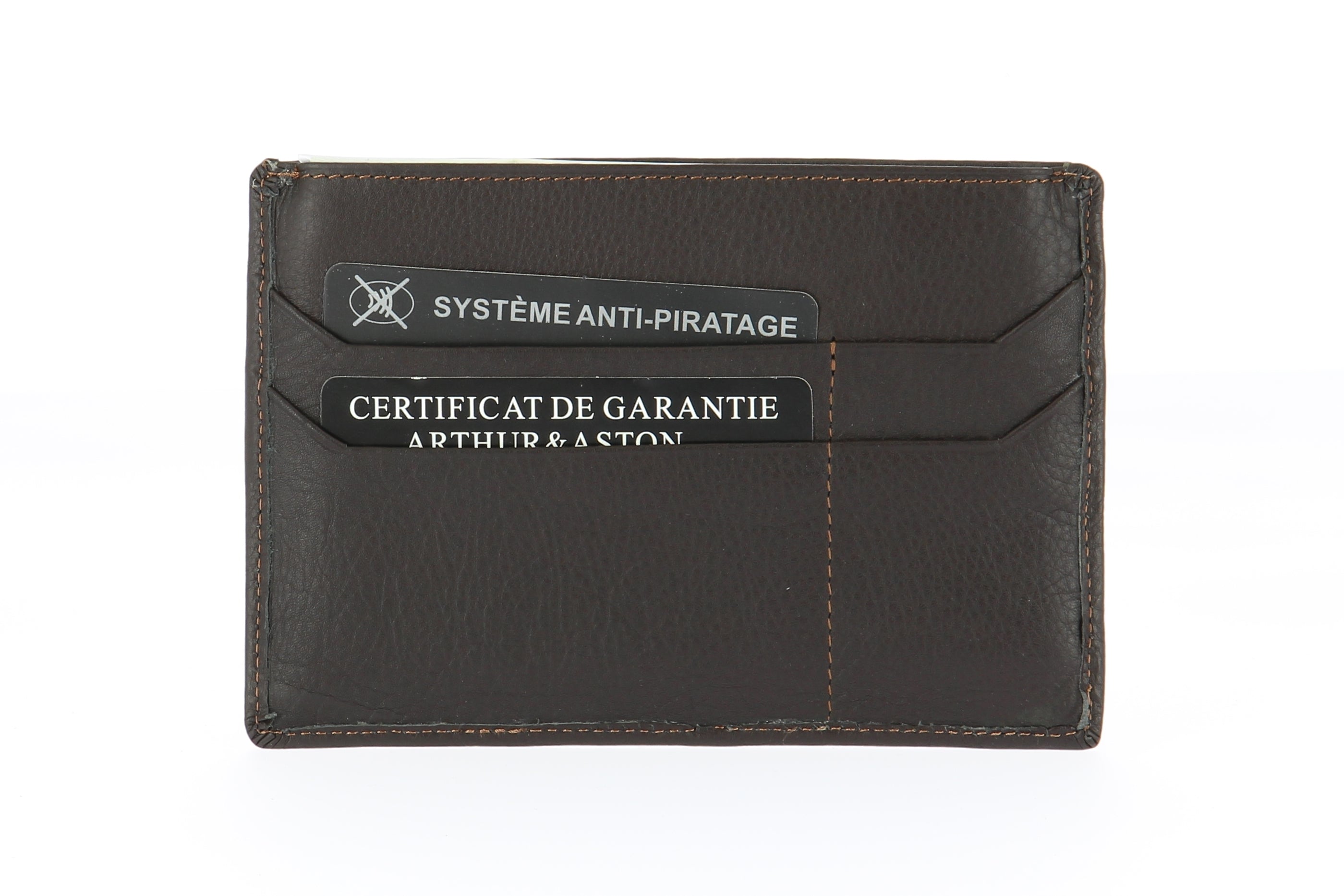 Novak zipped full grain leather document holder