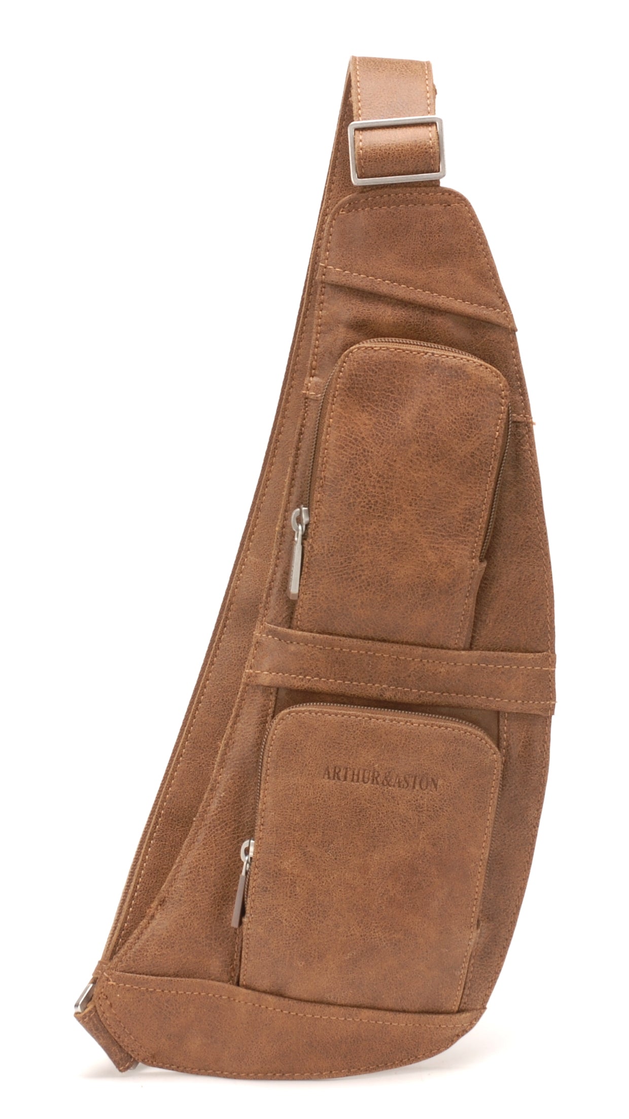 Cristiano body bag in destroyed leather
