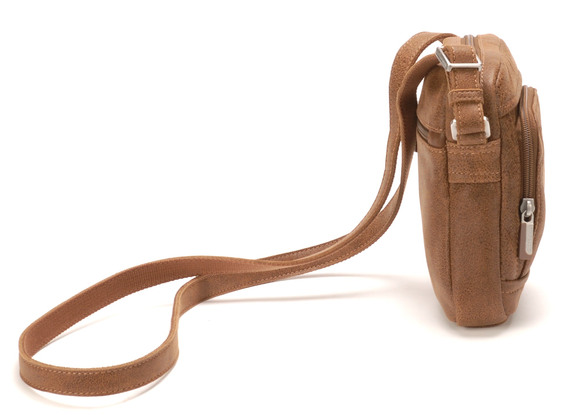 Cristiano destroyed leather crossbody bag, small model