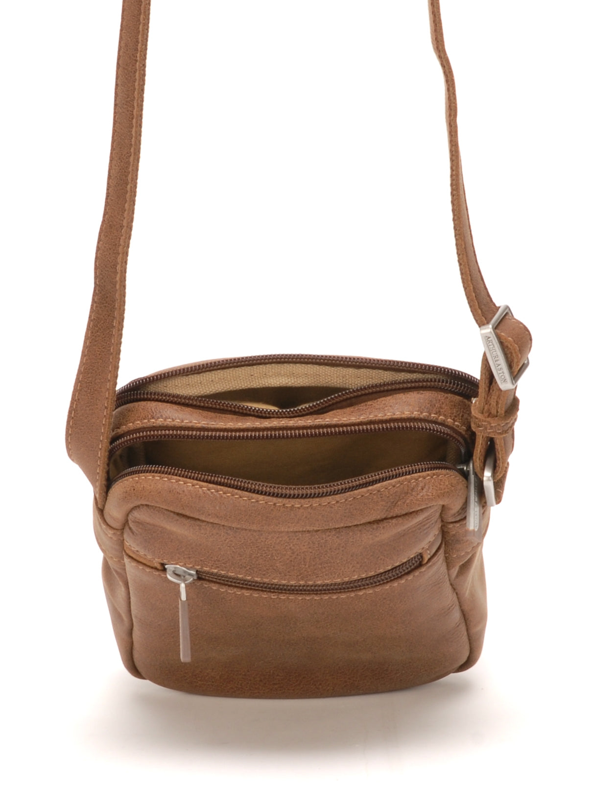 Cristiano destroyed leather crossbody bag