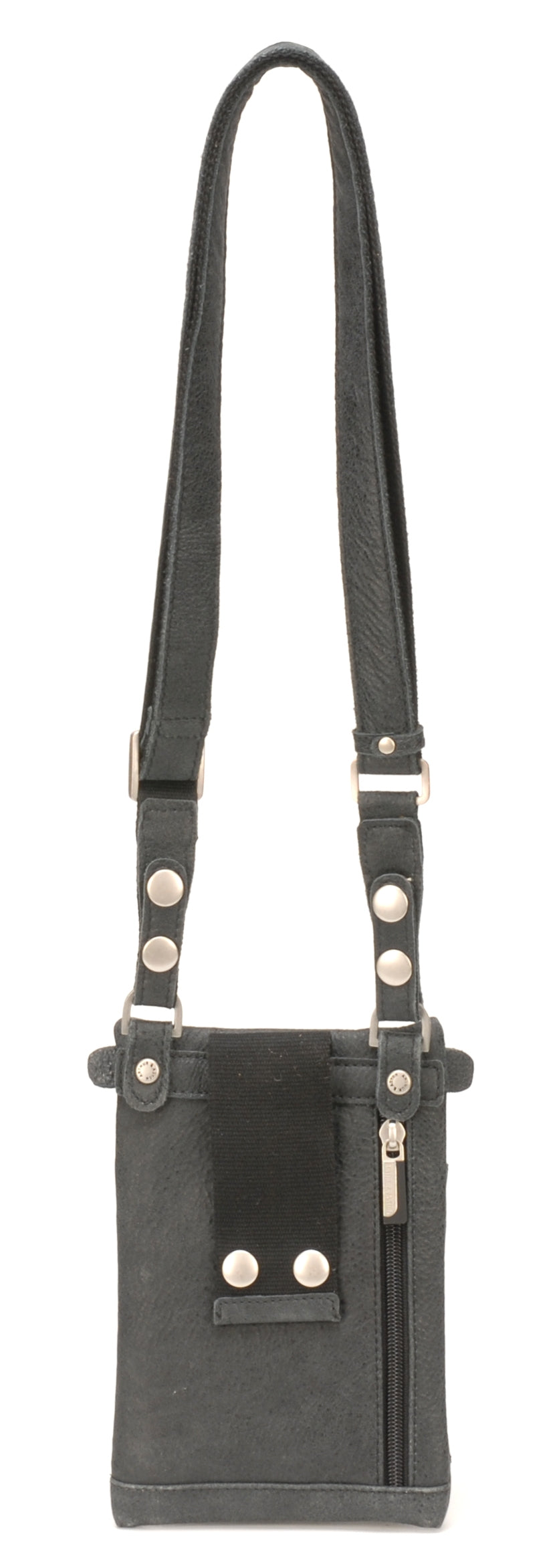 Cristiano leather destroyed flat crossbody or belt pouch