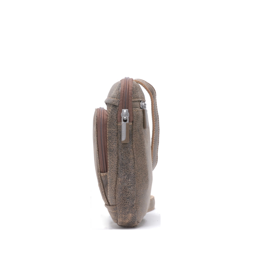 Cristiano destroyed leather holster bag