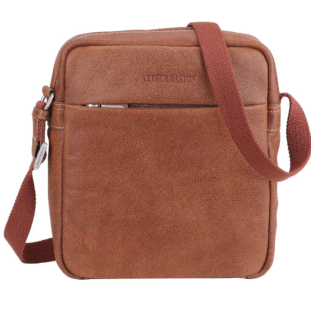 Cristiano destroyed leather crossbody bag