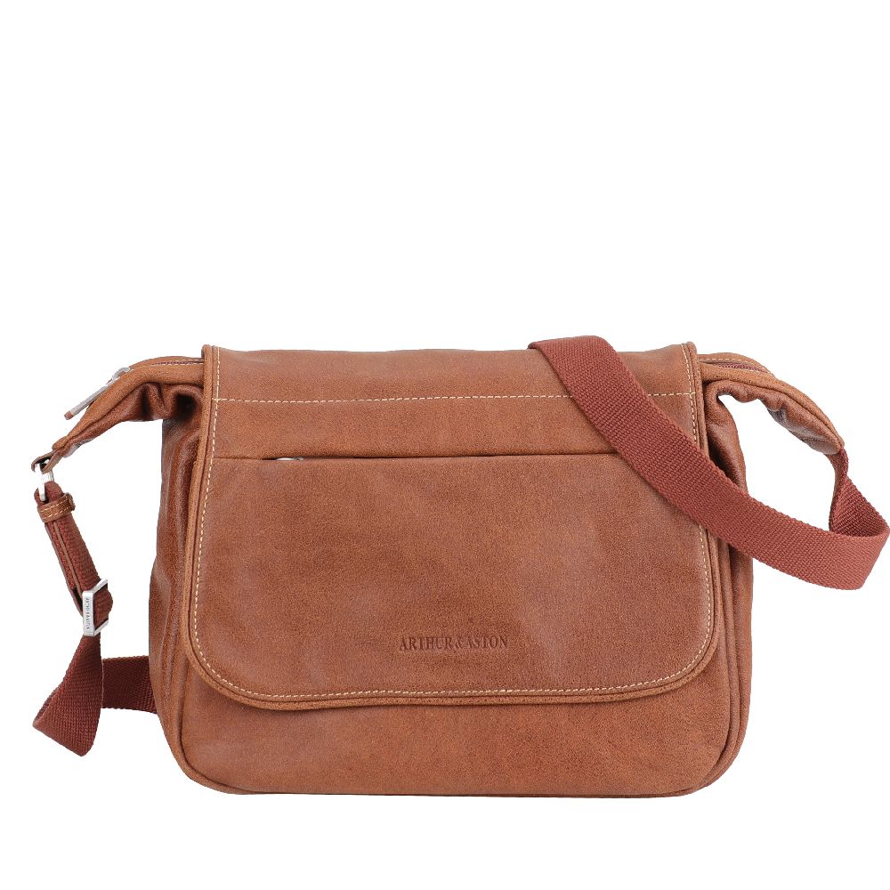 Cristiano destroyed leather flap crossbody bag