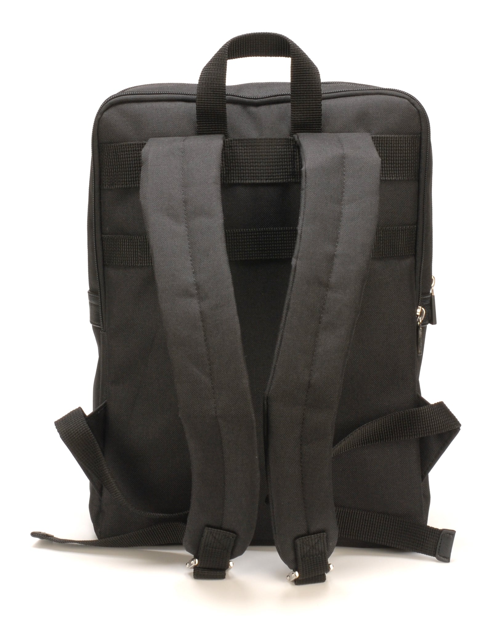 Aaron backpack in polyester canvas with leather trim