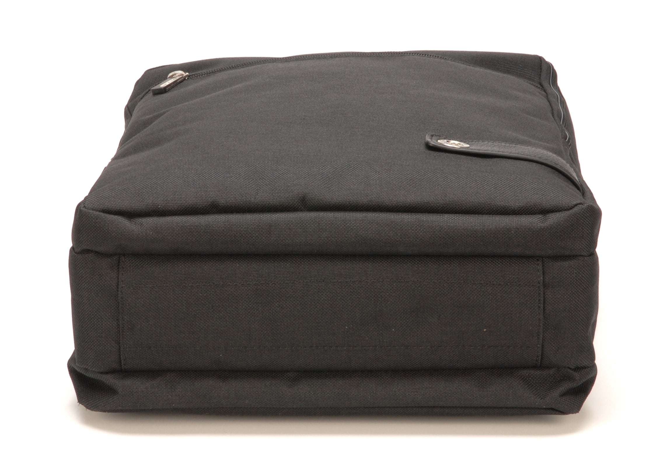 Aaron backpack in polyester canvas with leather trim