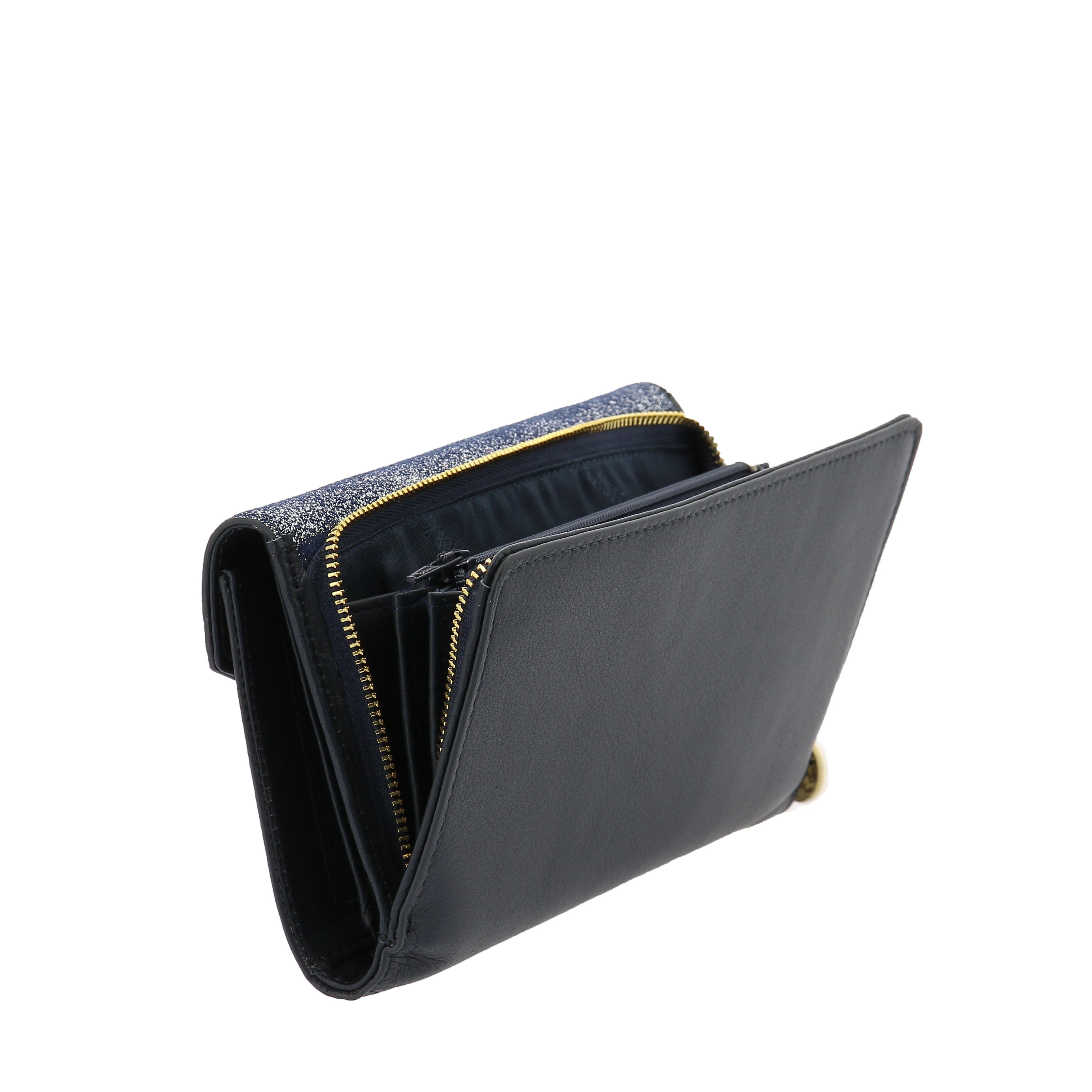 Glitter Venus Leather Checkbook Holder Companion