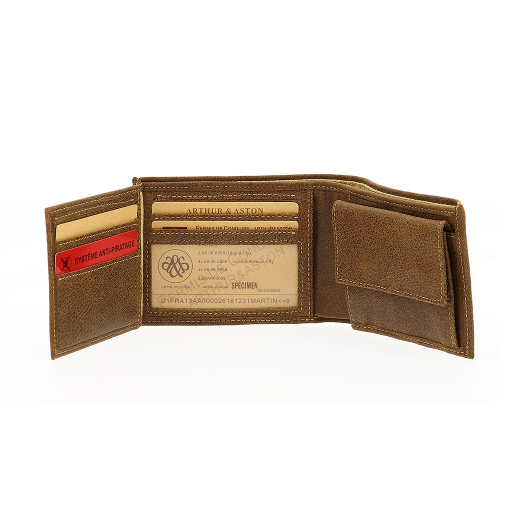 Cristiano Italian wallet destroyed leather