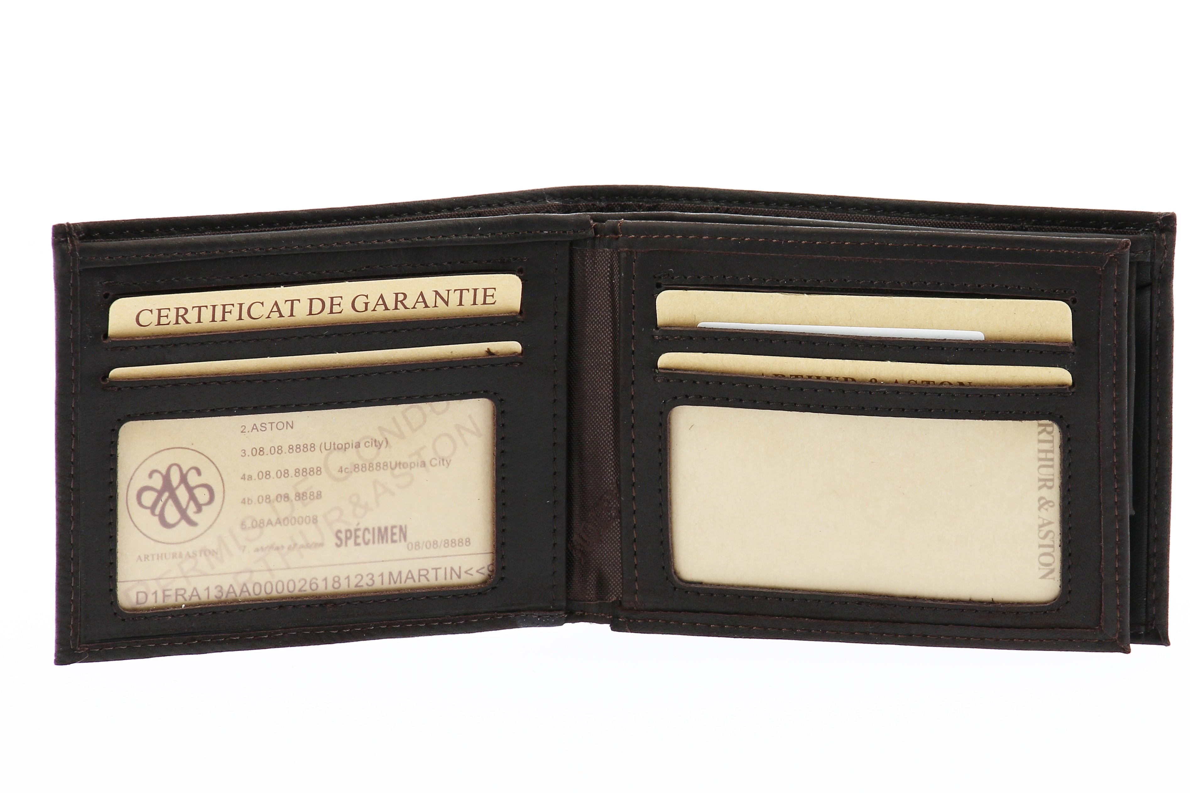 Louis Italian oiled leather wallet