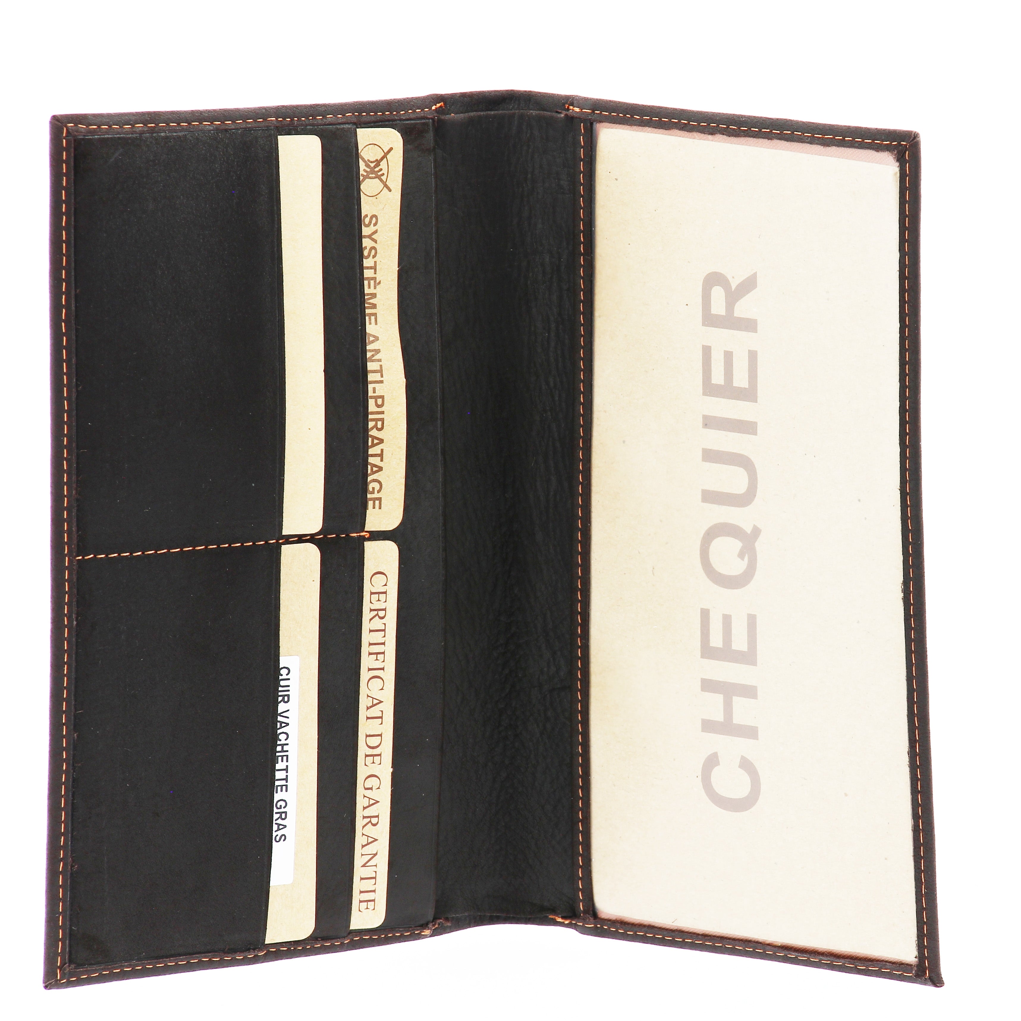 Louis checkbook holder in oiled leather