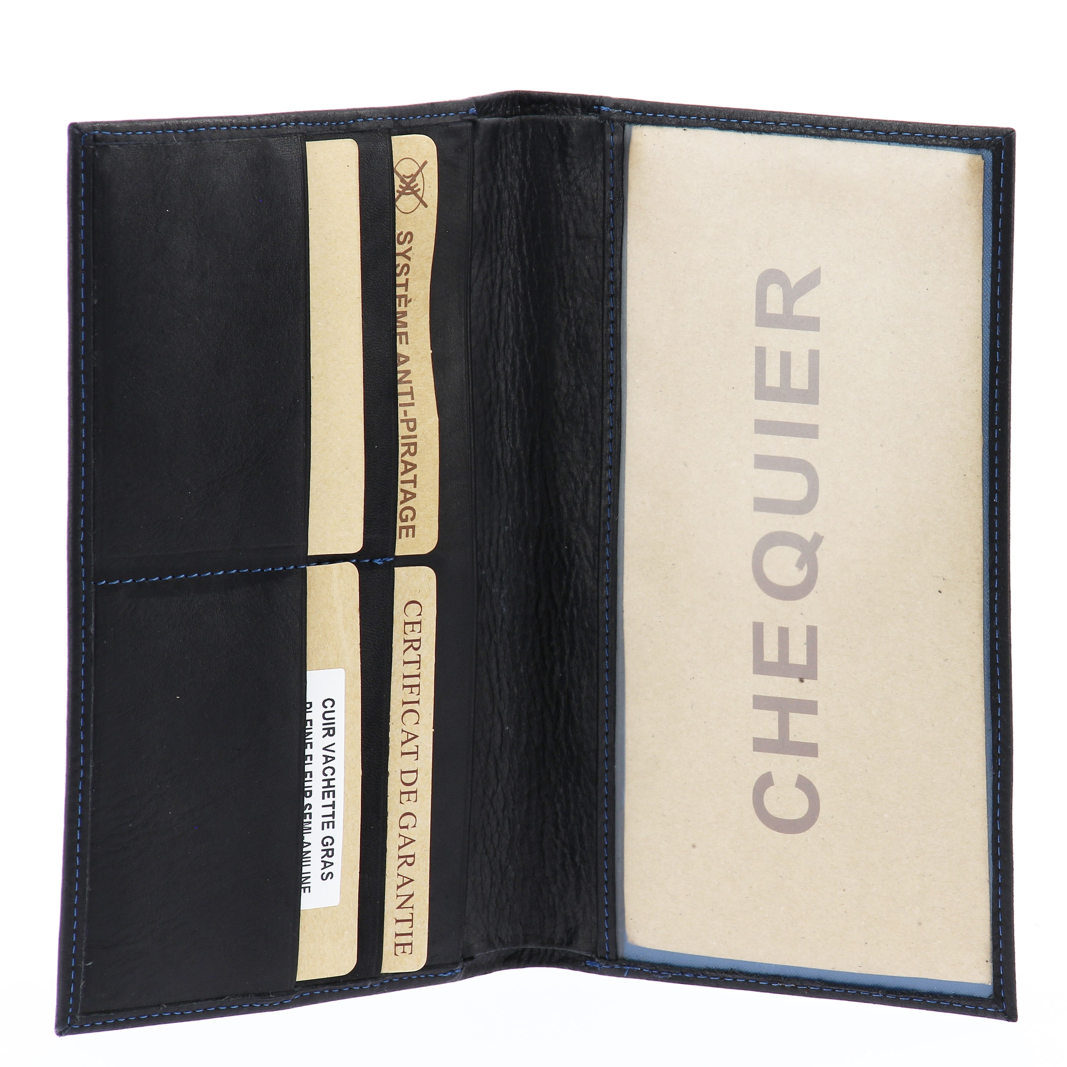 Louis checkbook holder in oiled leather