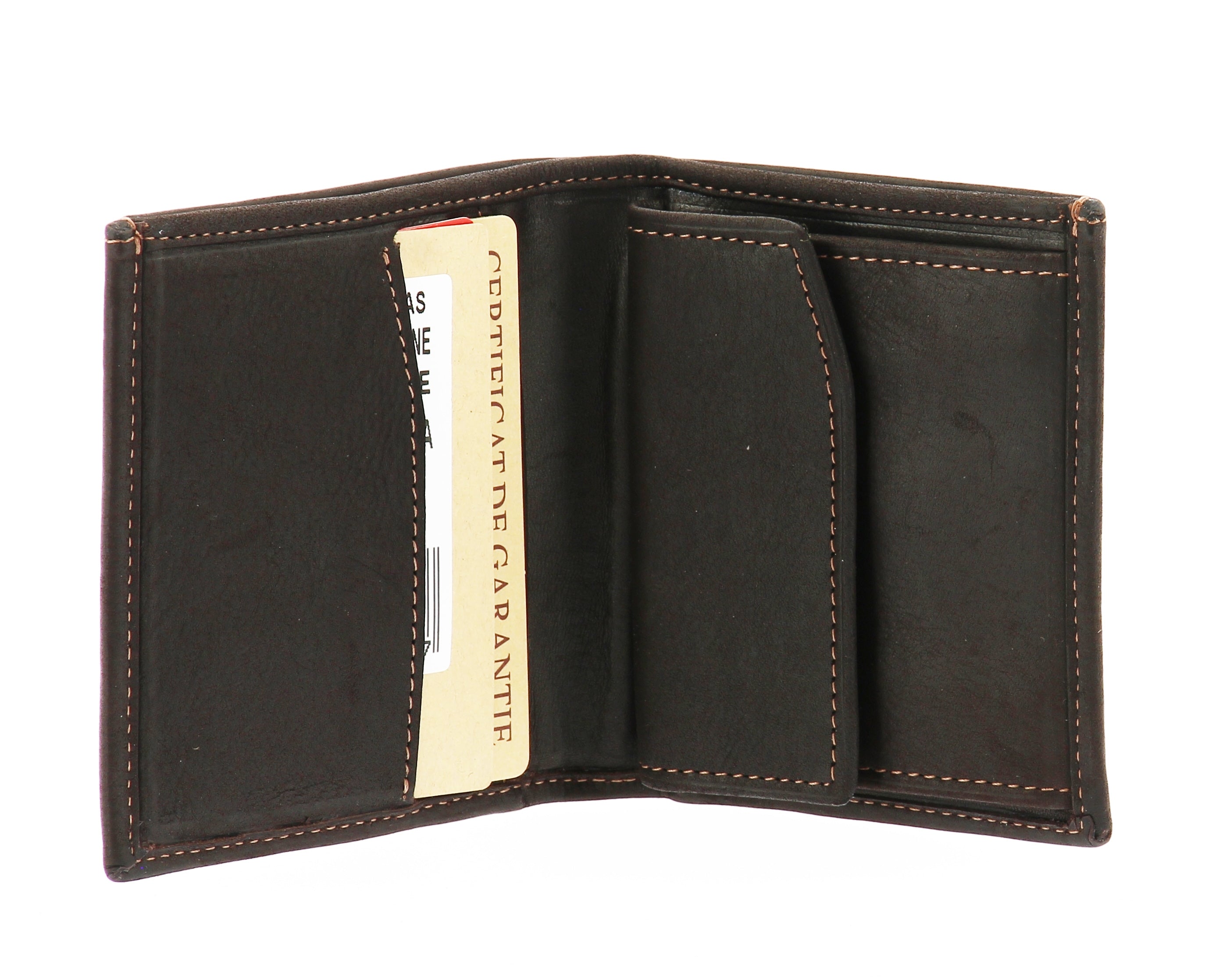 Louis oiled leather wallet and cards
