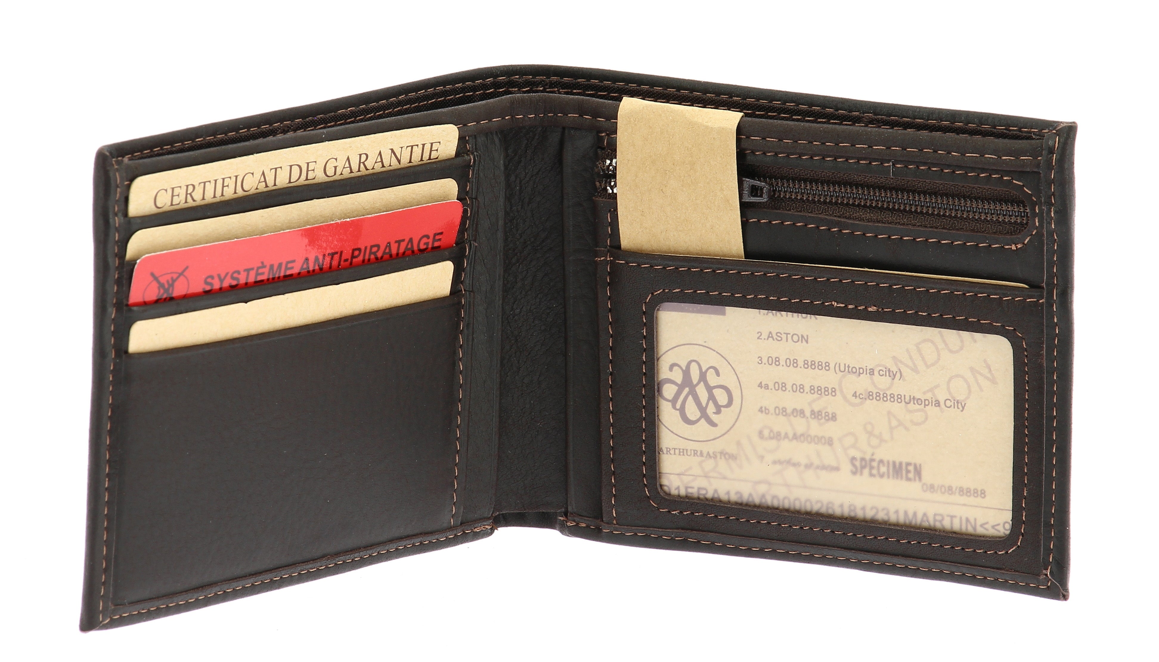Louis Italian oiled leather wallet