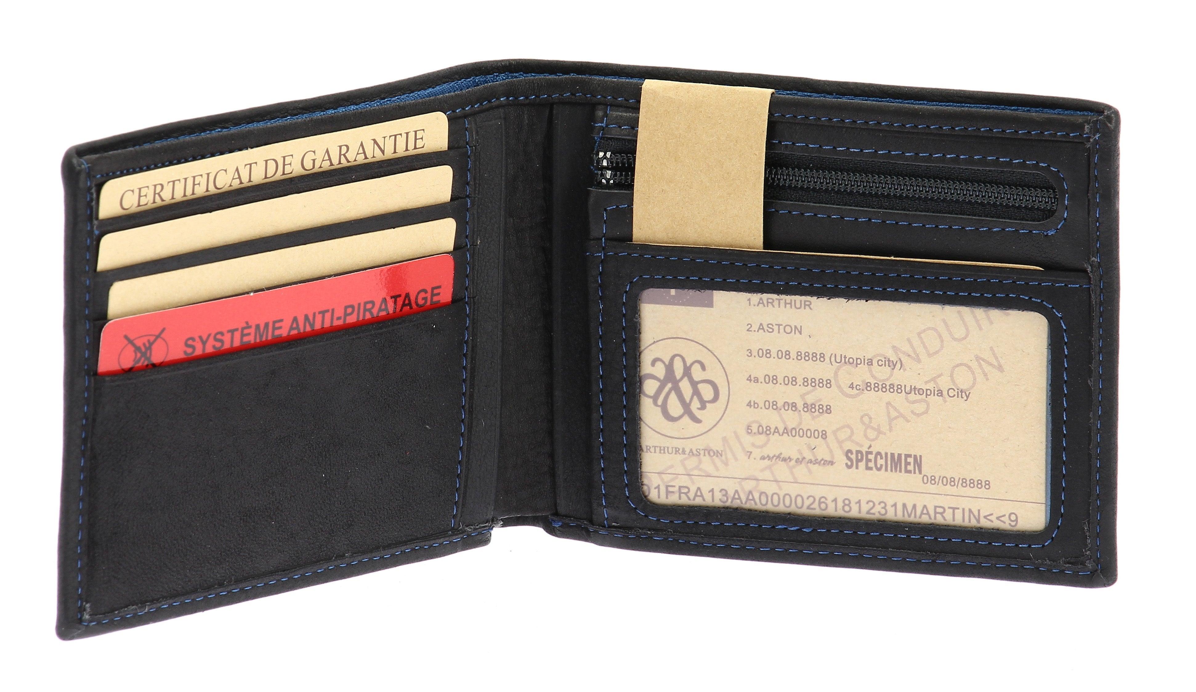 Louis Italian oiled leather wallet