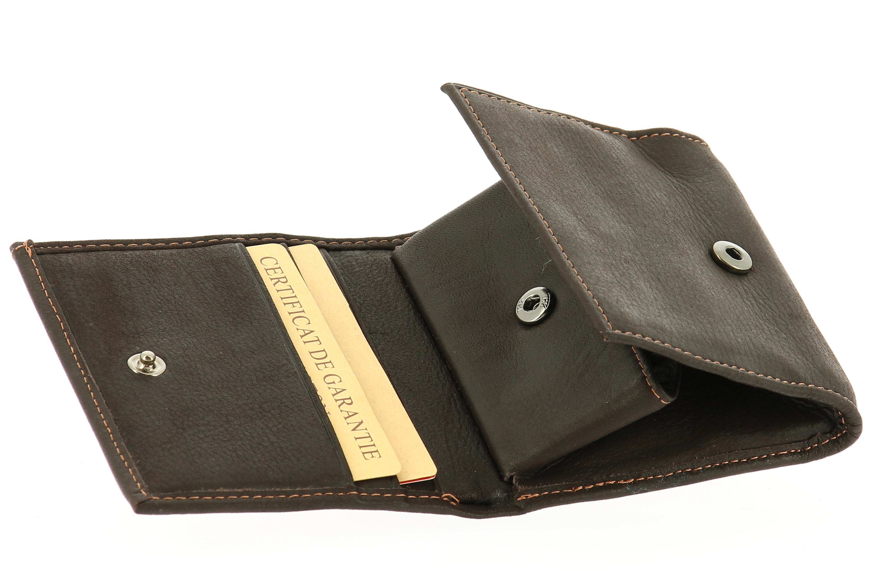 Louis oiled leather wallet and cards