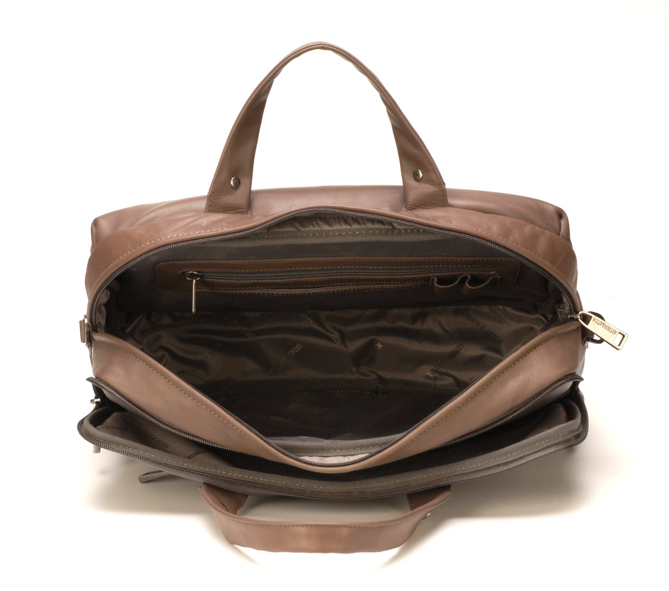 Grand porte-document Adam en toile garni cuir