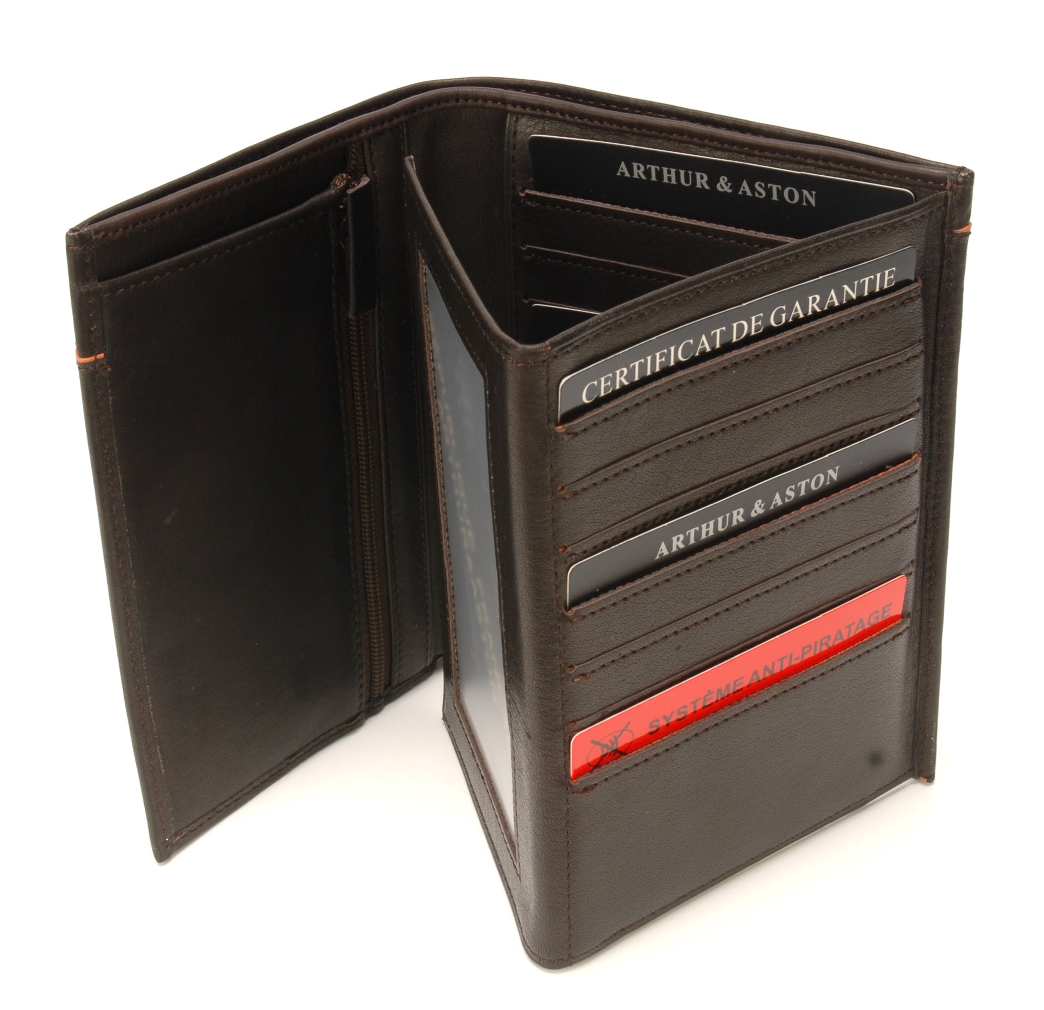 Portefeuille Hugo en cuir plongé