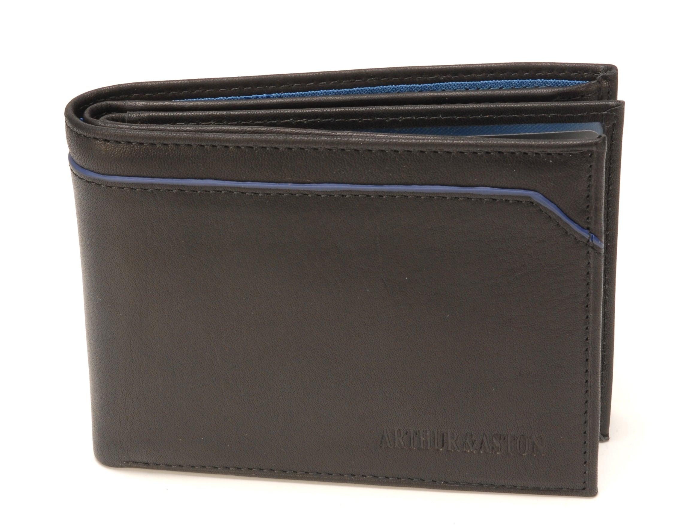 Portefeuille italien Hugo en cuir plongé