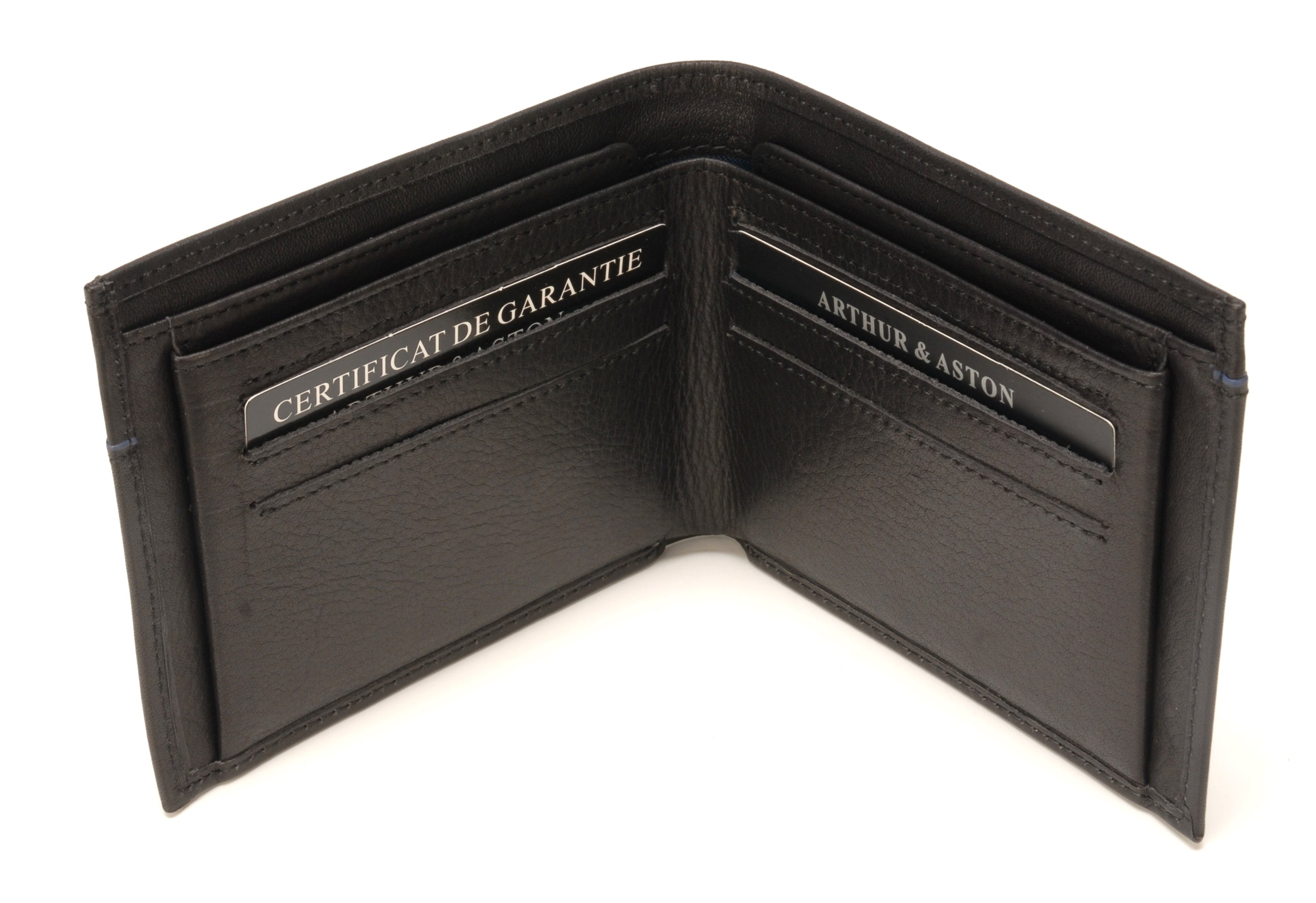 Portefeuille italien Hugo en cuir plongé