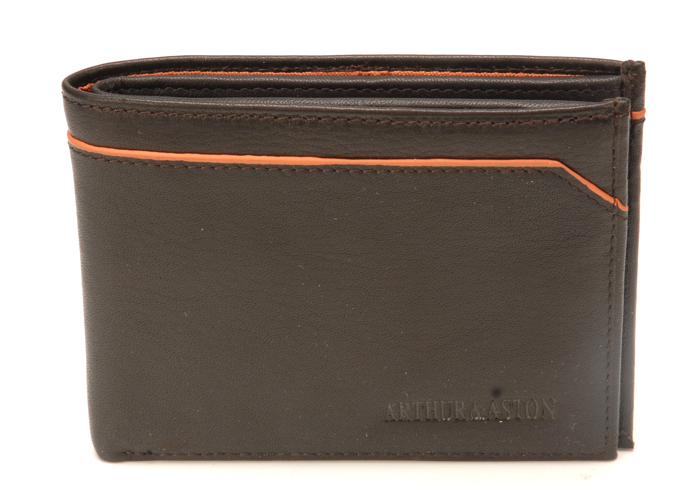 Portefeuille italien Hugo en cuir plongé