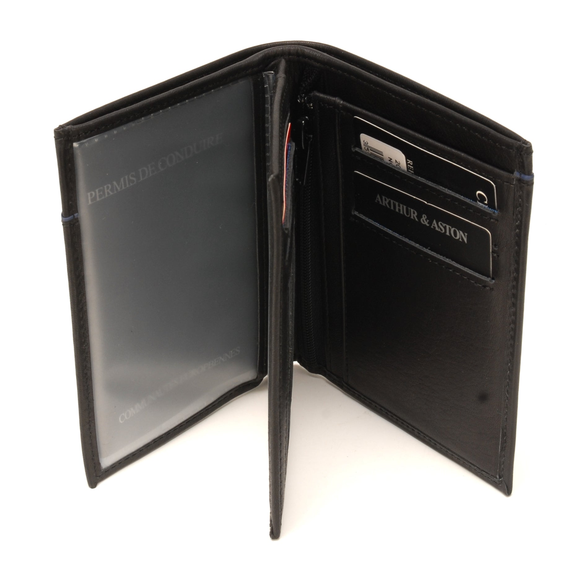 Portefeuille Hugo en cuir plongé