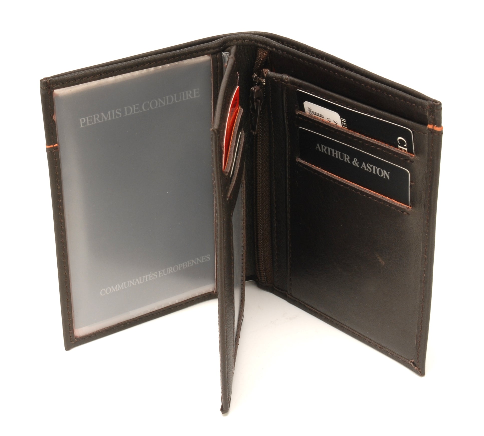 Portefeuille Hugo en cuir plongé