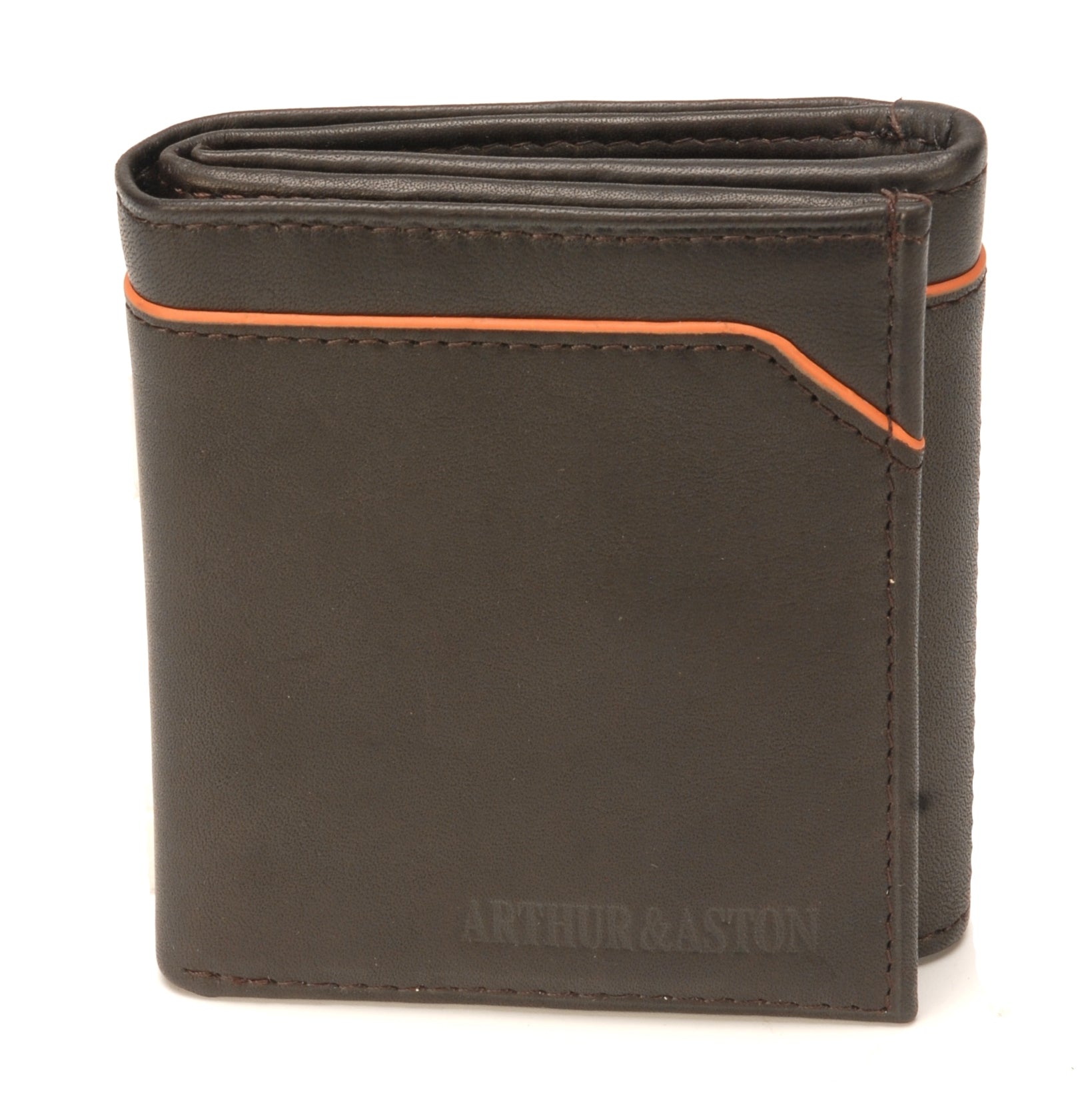 Porte-cartes et monnaie italien Hugo en cuir plongé