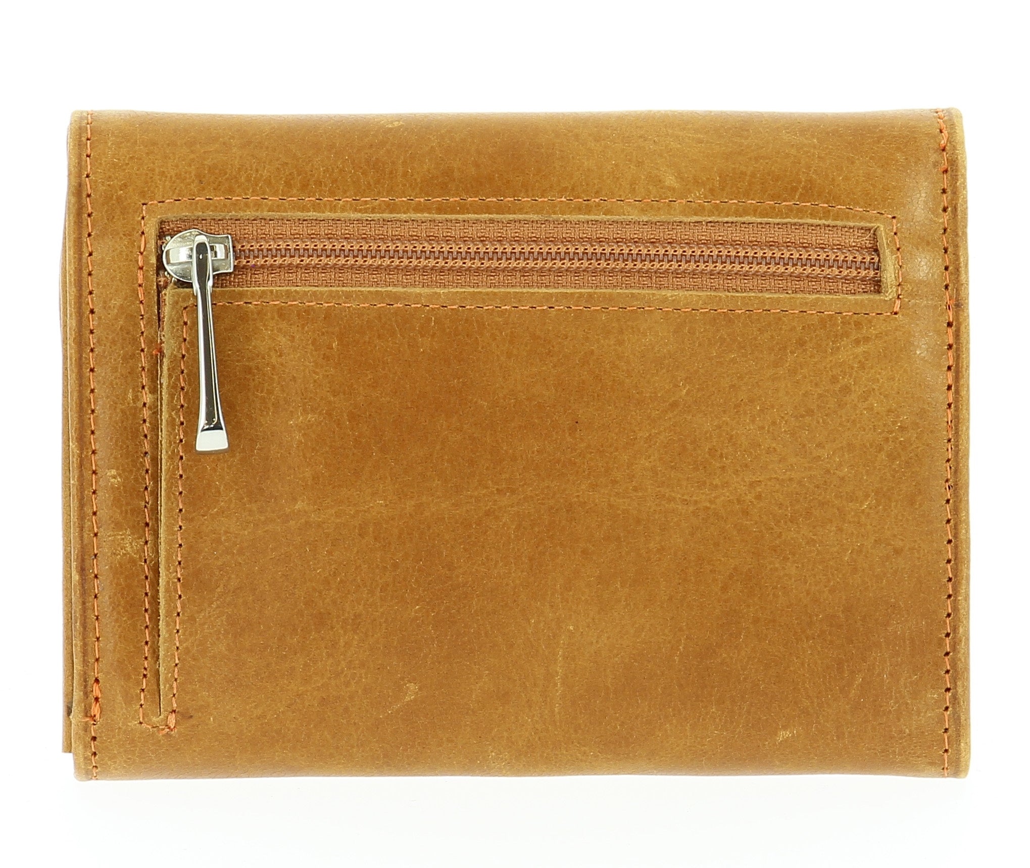 Oiled cowhide leather wallet Pink