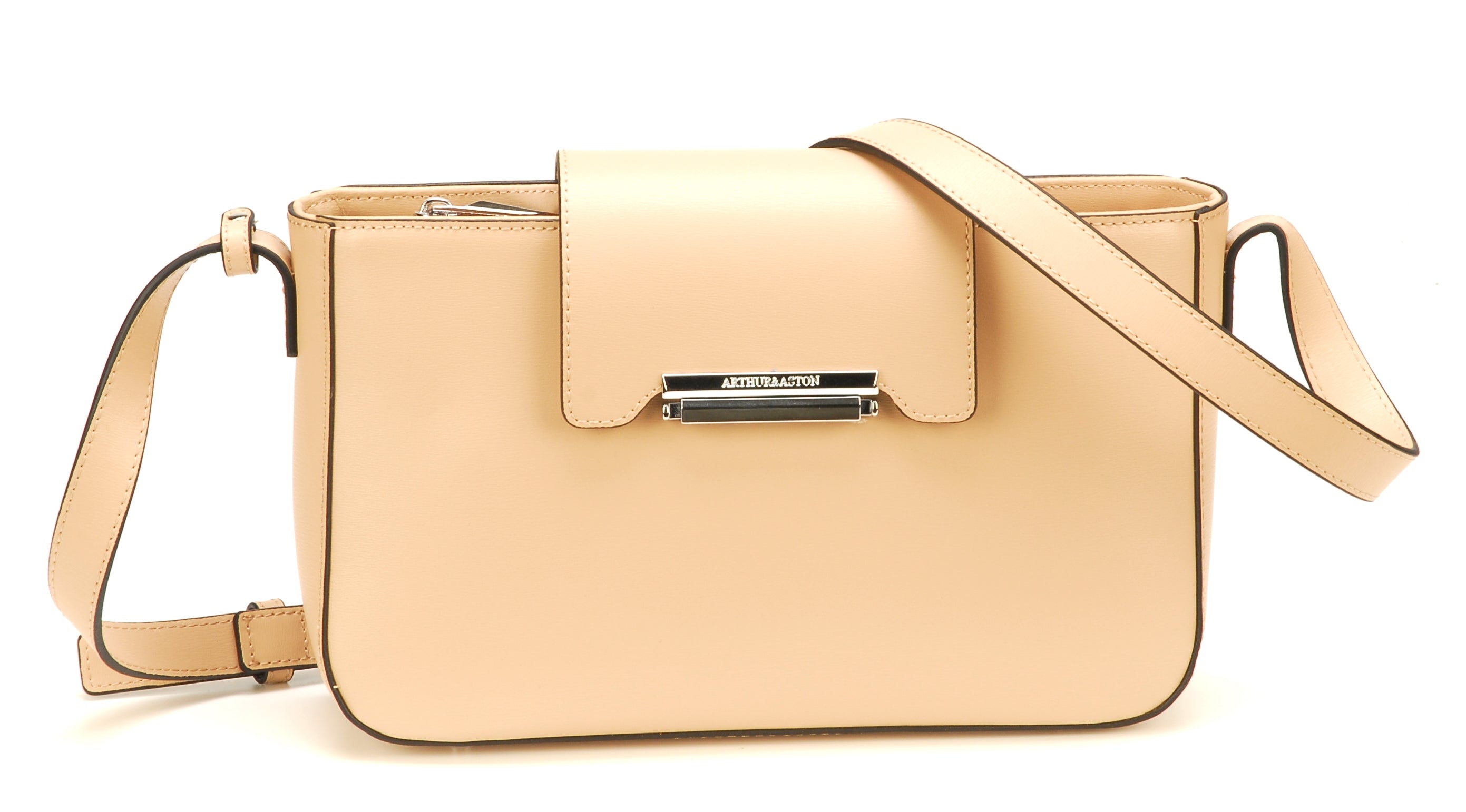 Pochette bandoulière croûte de cuir Elizabeth