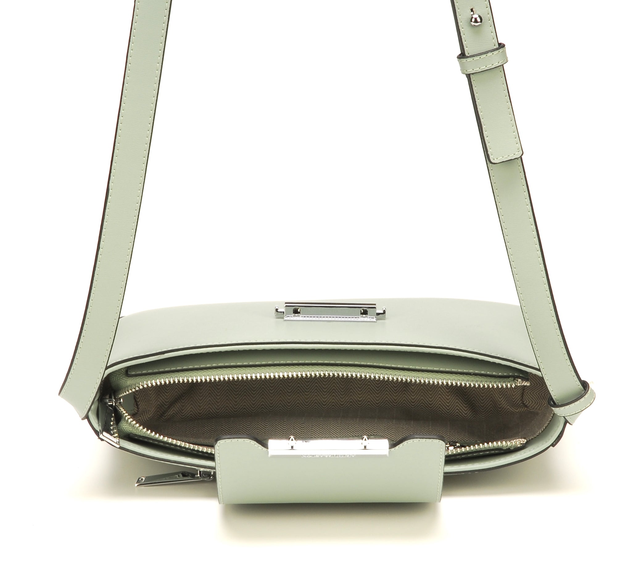 Pochette bandoulière croûte de cuir Elizabeth