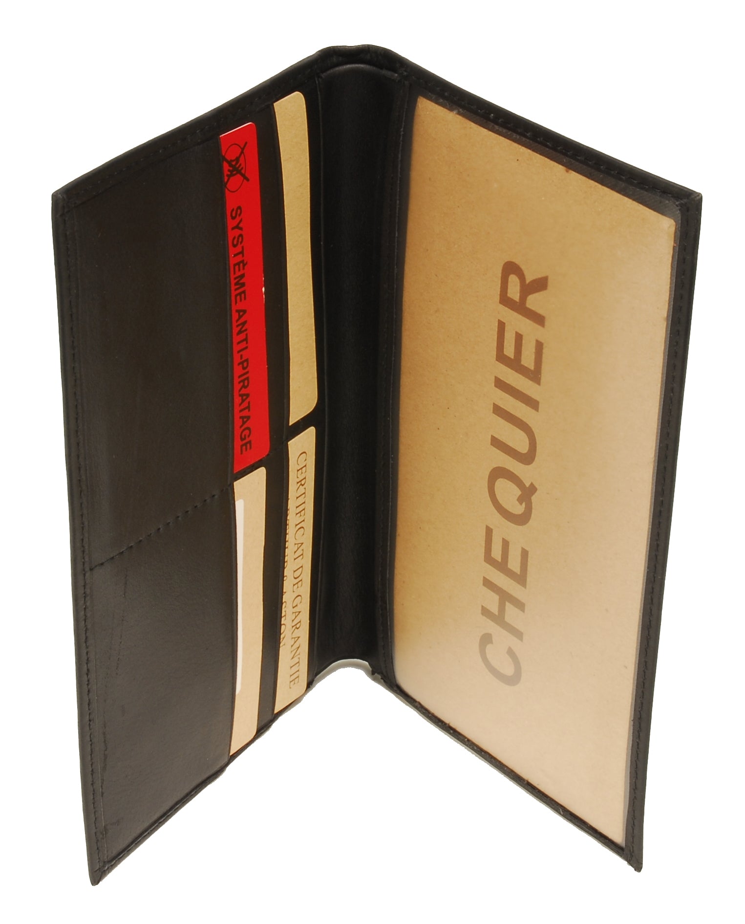 Louis checkbook holder in oiled leather