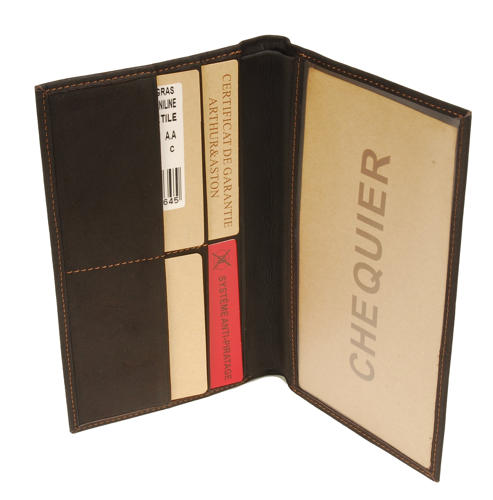 Louis checkbook holder in oiled leather