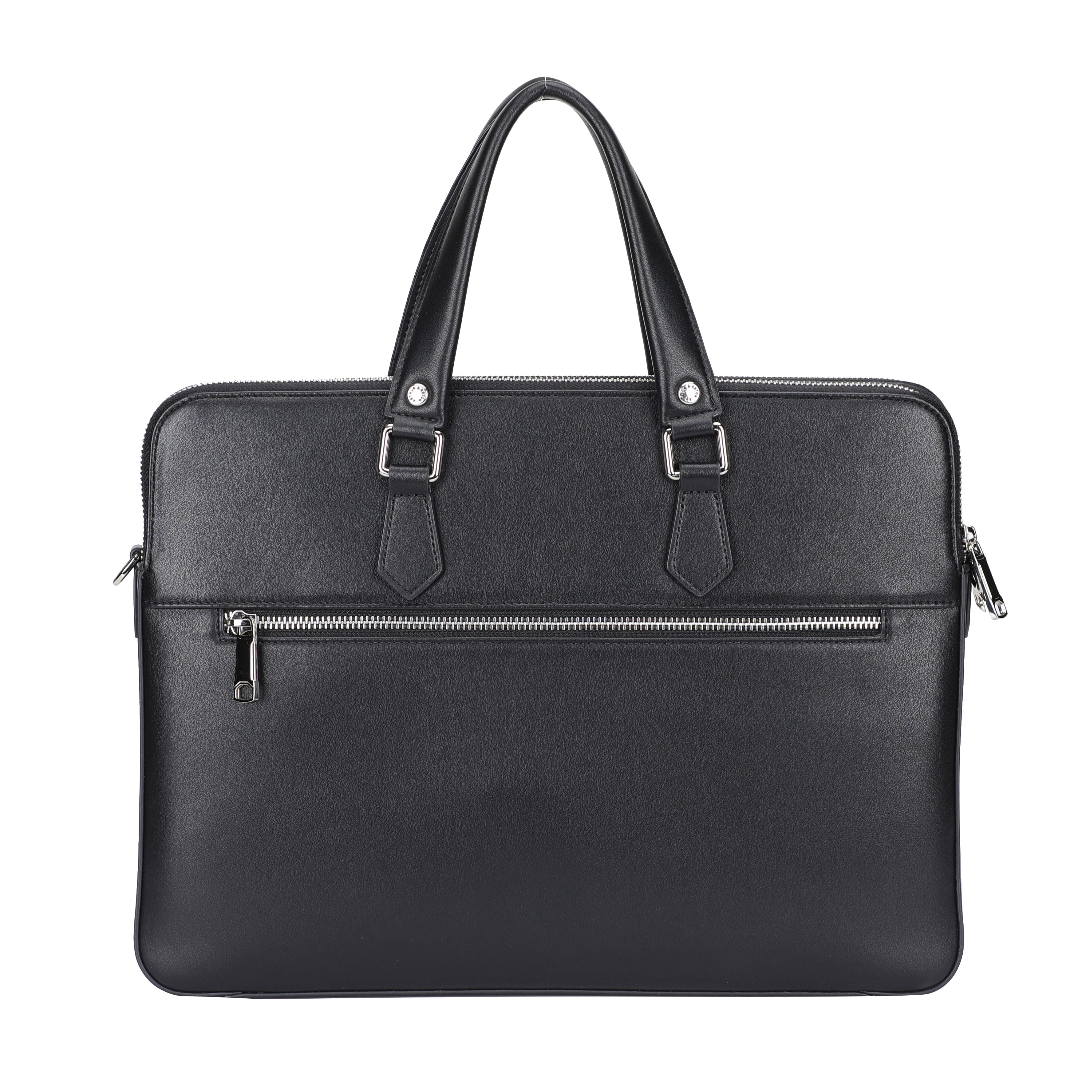 Walter extra flat briefcase in split leather