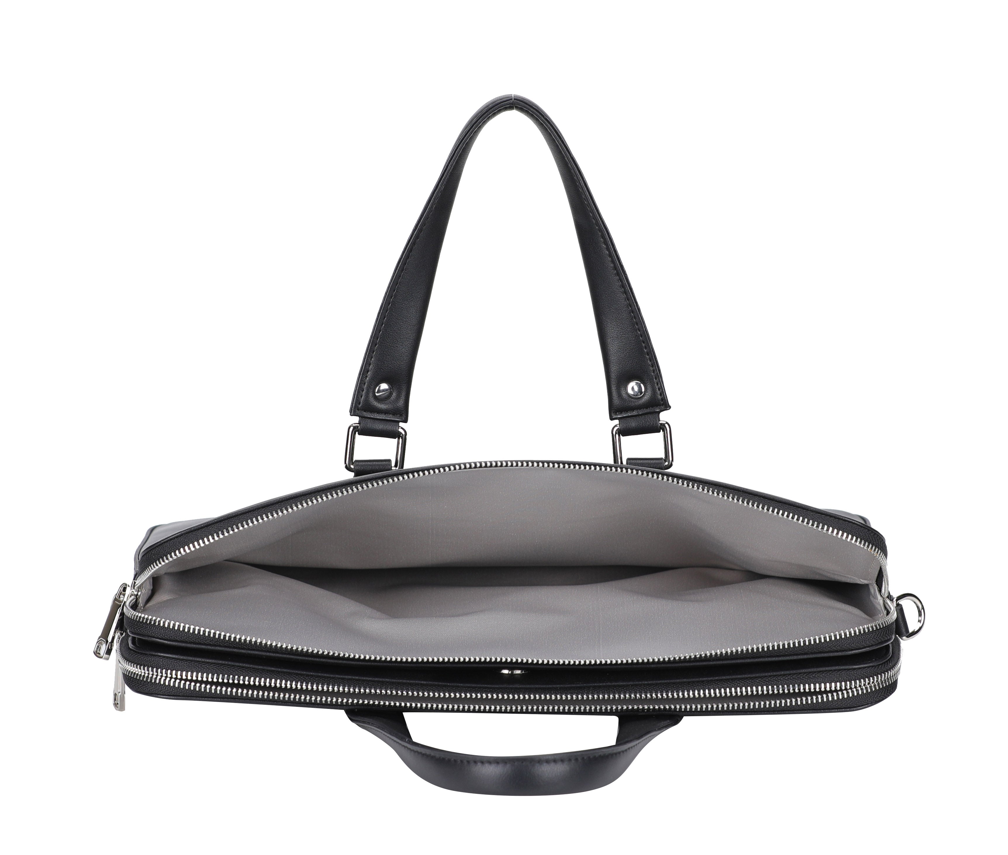 Walter extra flat briefcase in split leather