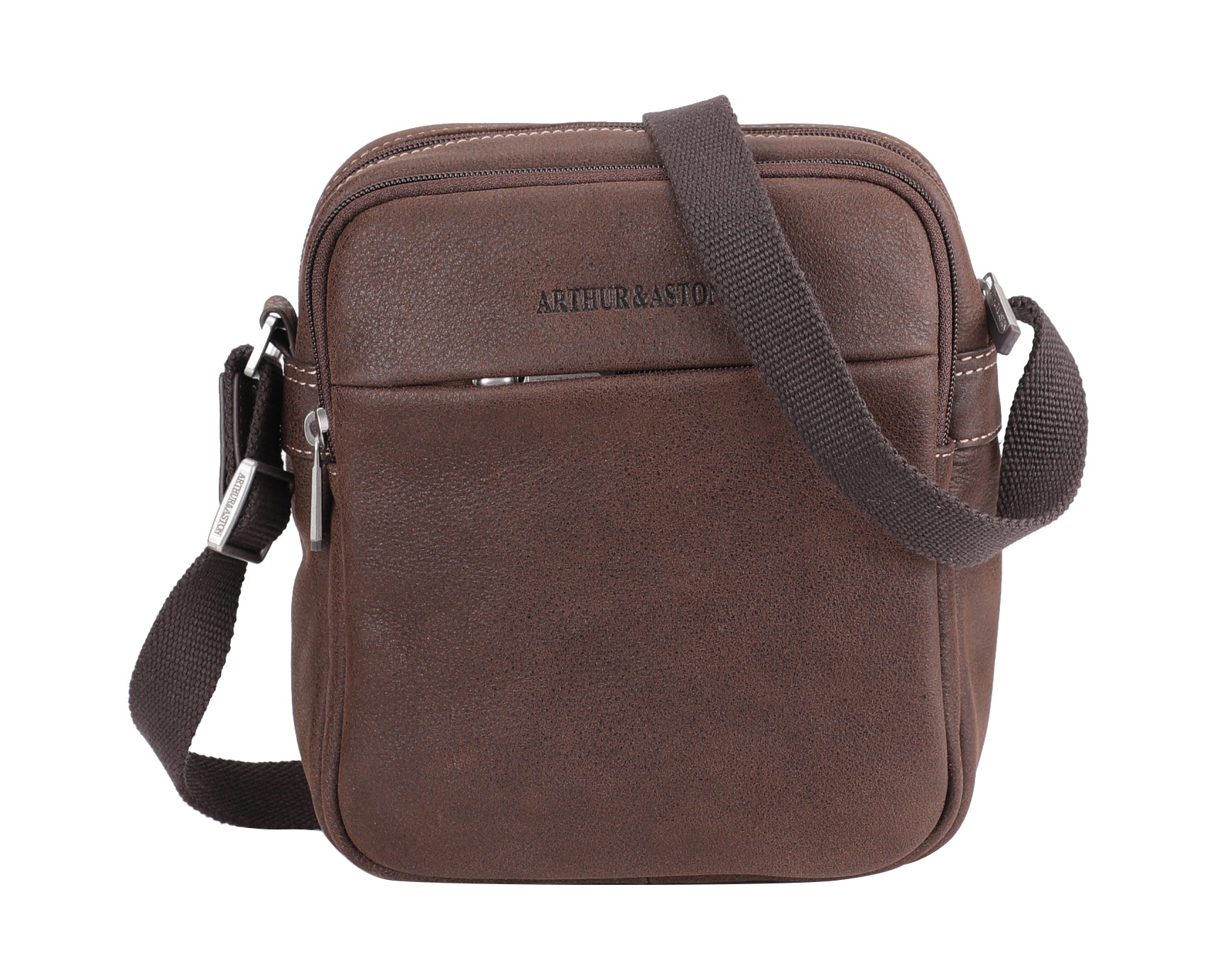 Cristiano destroyed leather crossbody bag