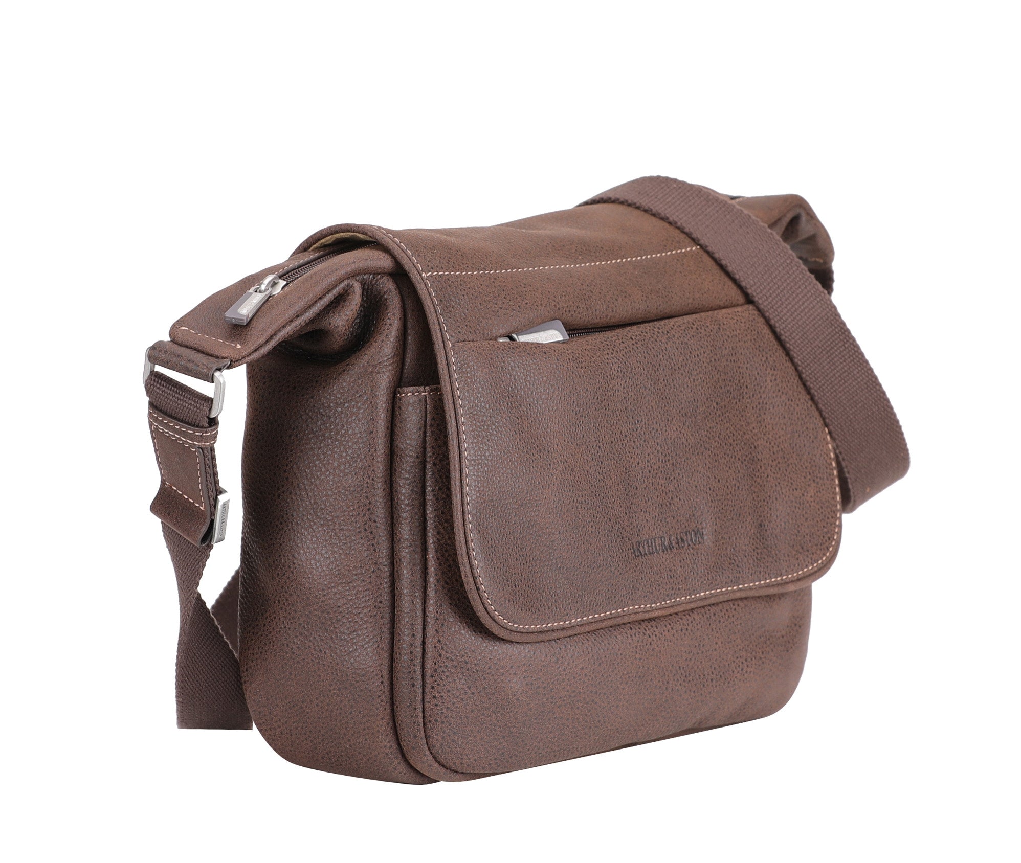 Cristiano destroyed leather flap crossbody bag