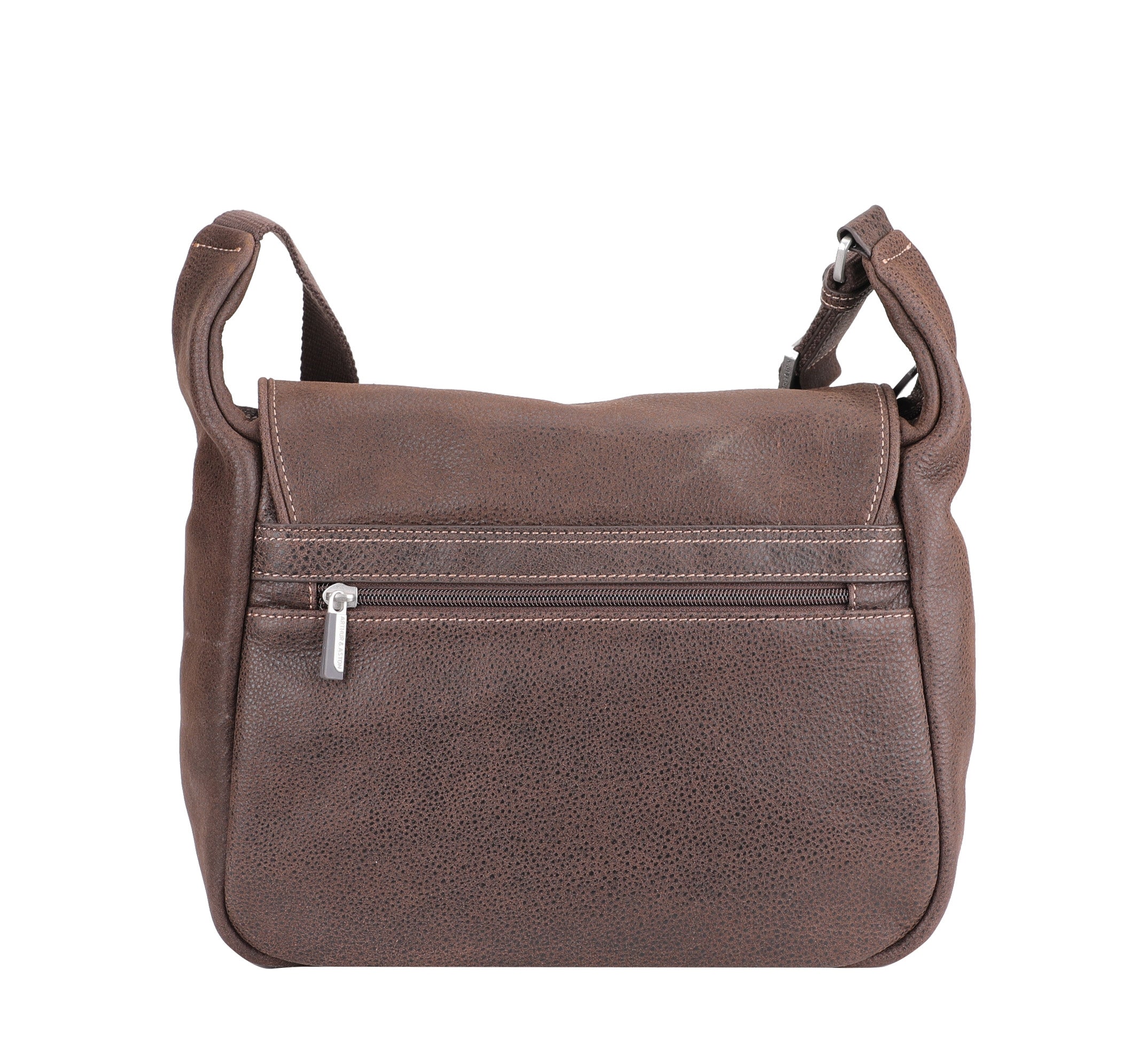 Cristiano destroyed leather flap crossbody bag