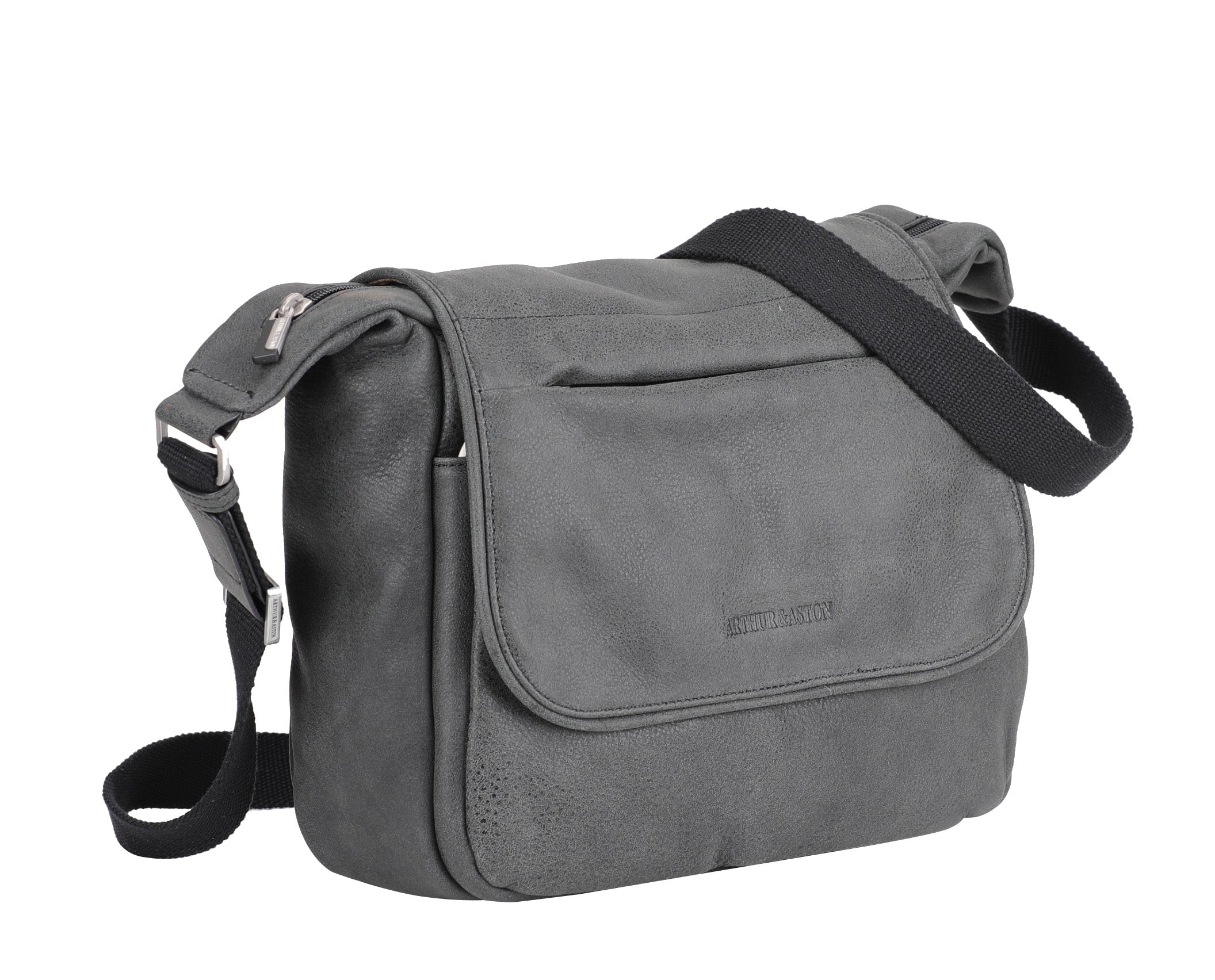 Cristiano destroyed leather flap crossbody bag