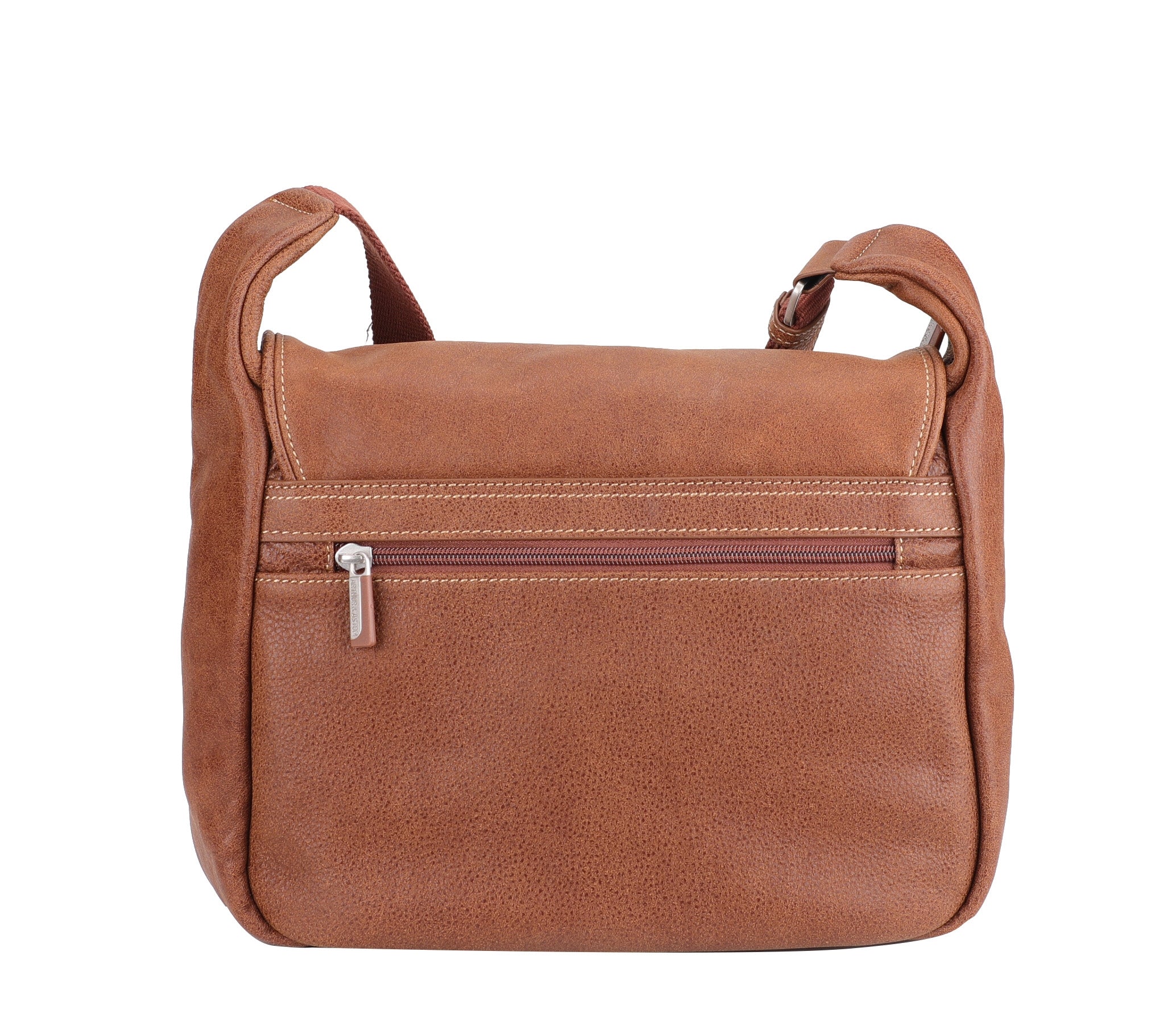 Cristiano destroyed leather flap crossbody bag