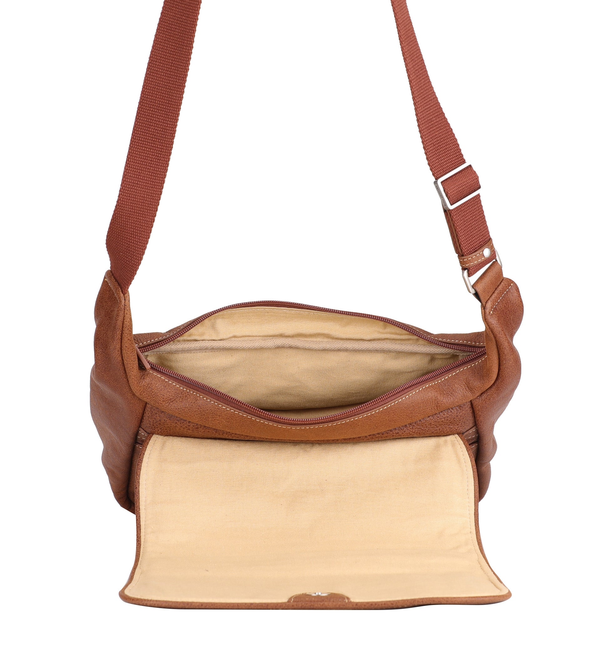 Cristiano destroyed leather flap crossbody bag