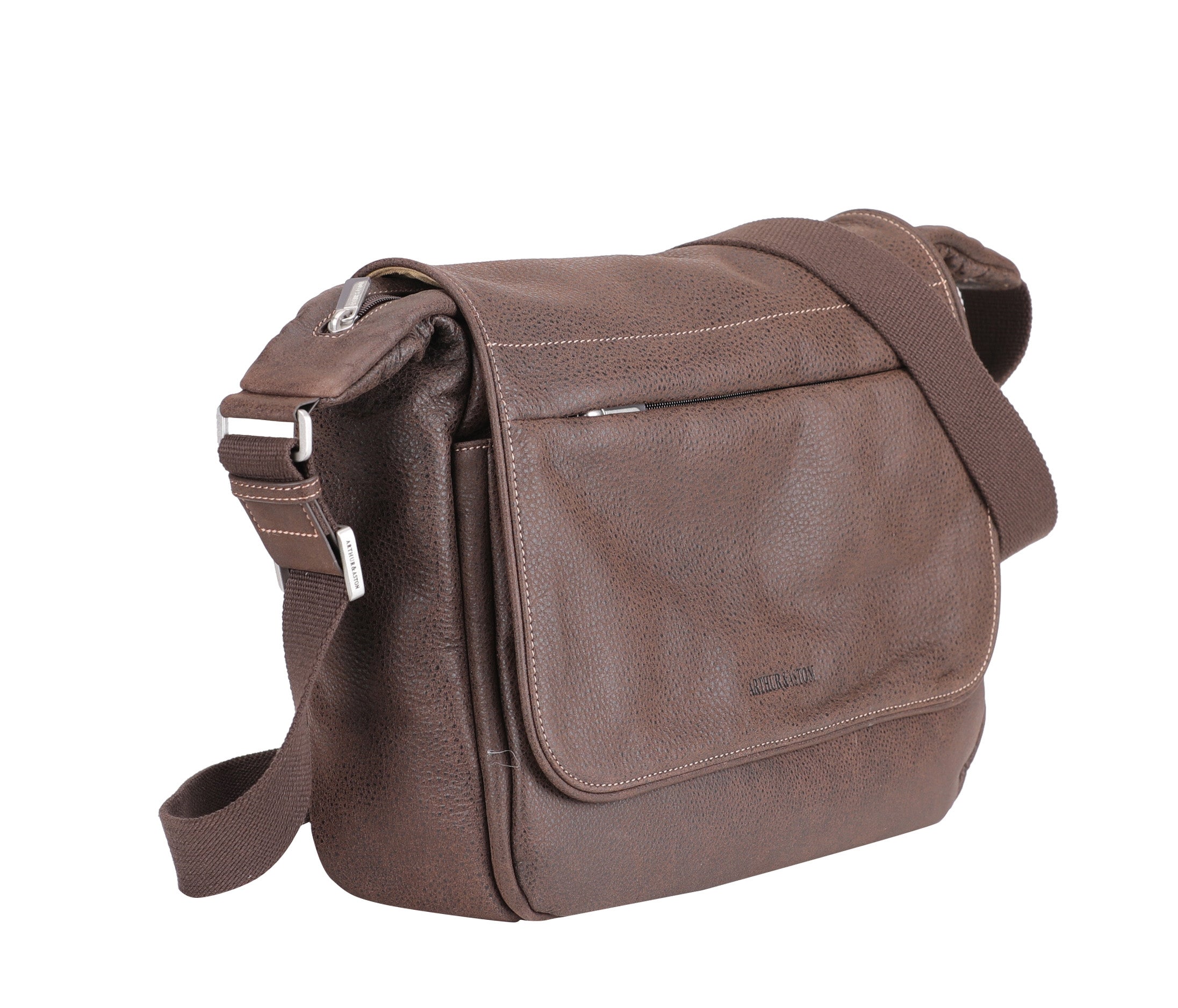 Cristiano destroyed leather satchel