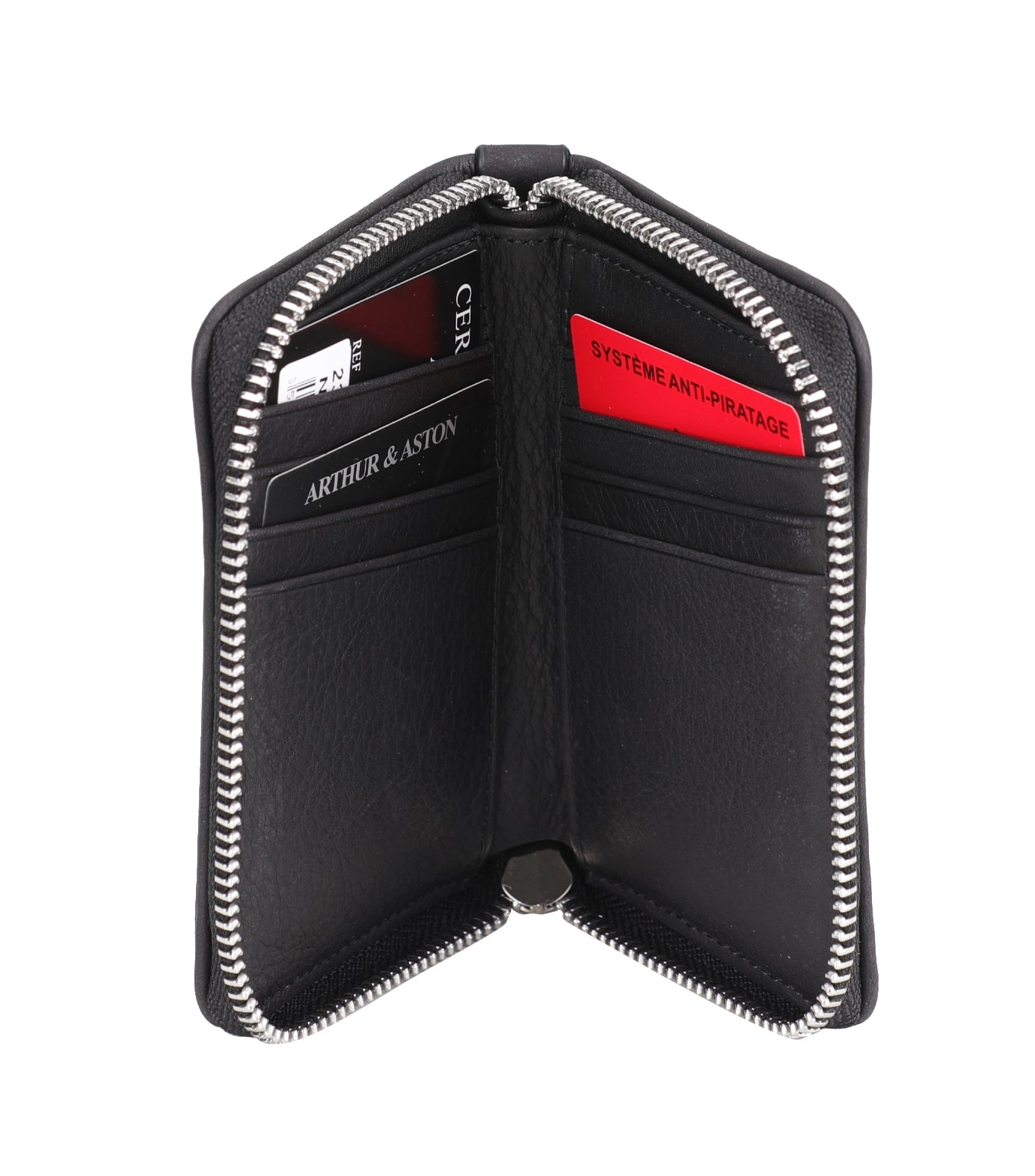 Porte cartes zippé Tiago Cuir