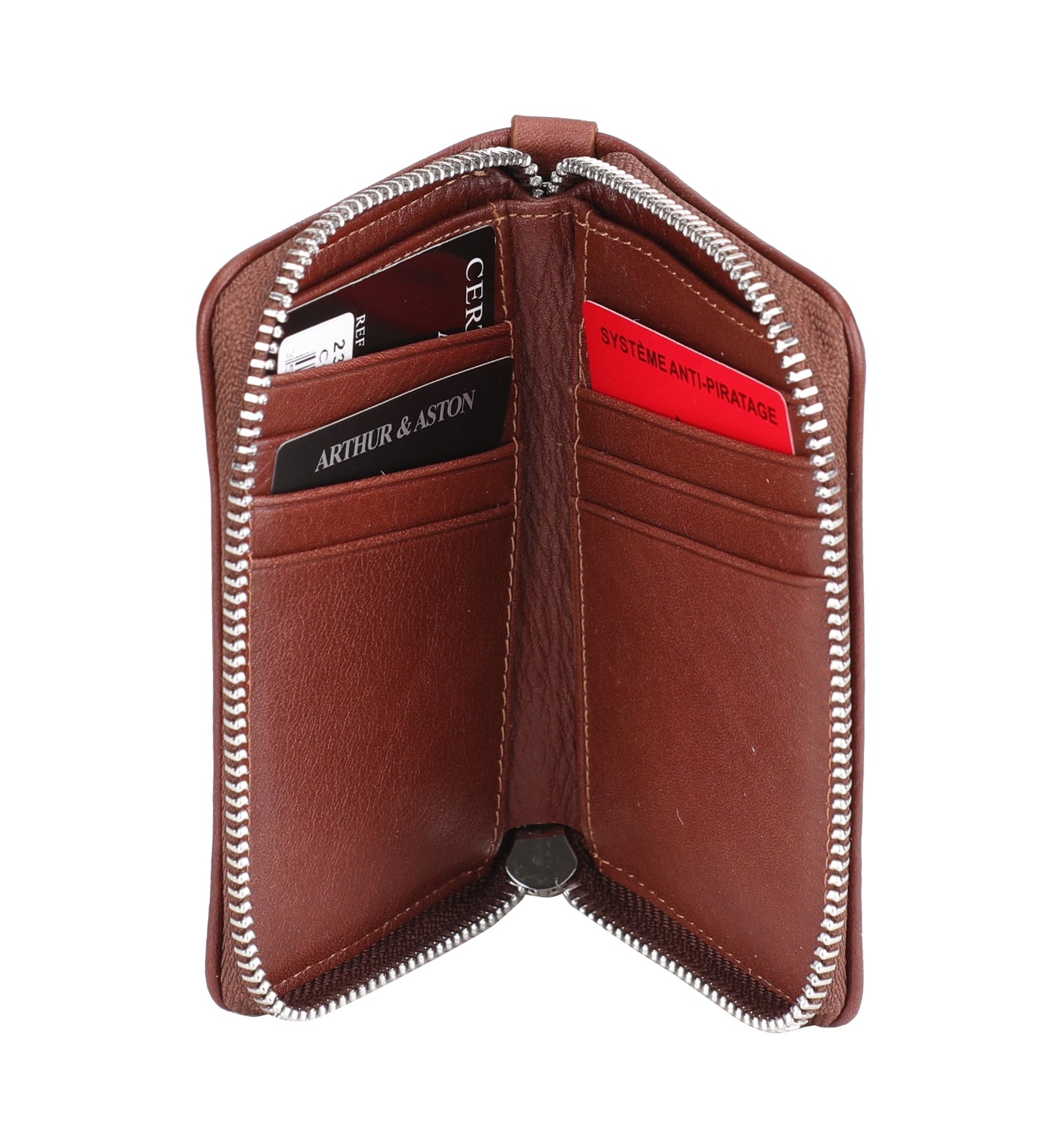 Porte cartes zippé Tiago Cuir