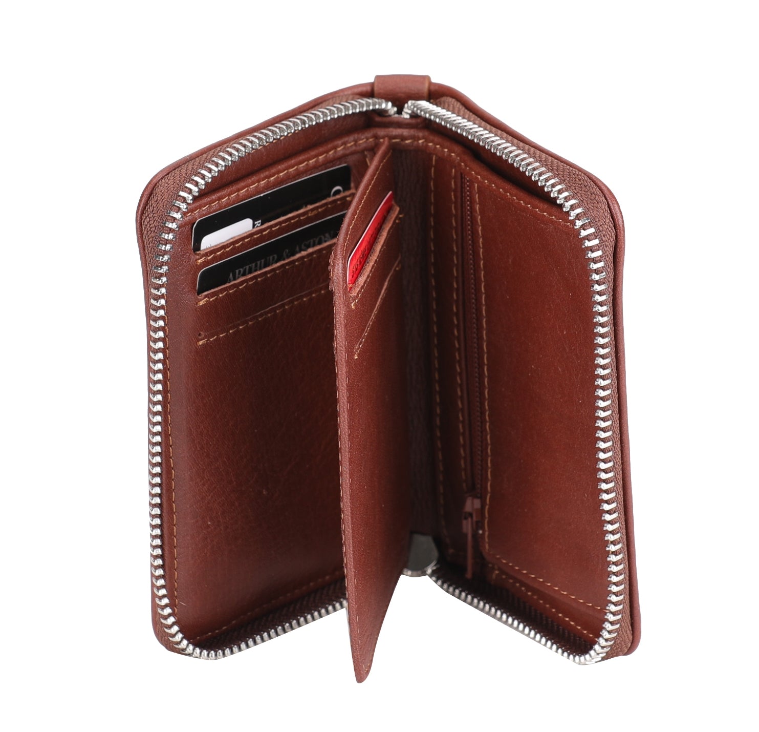 Tiago Leather Zipped Wallet