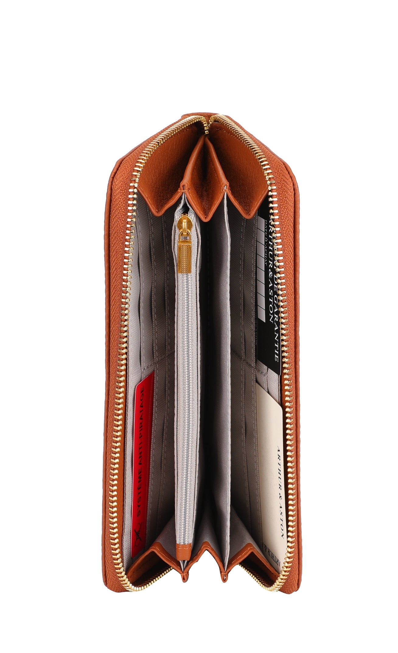 Camille leather zipped companion