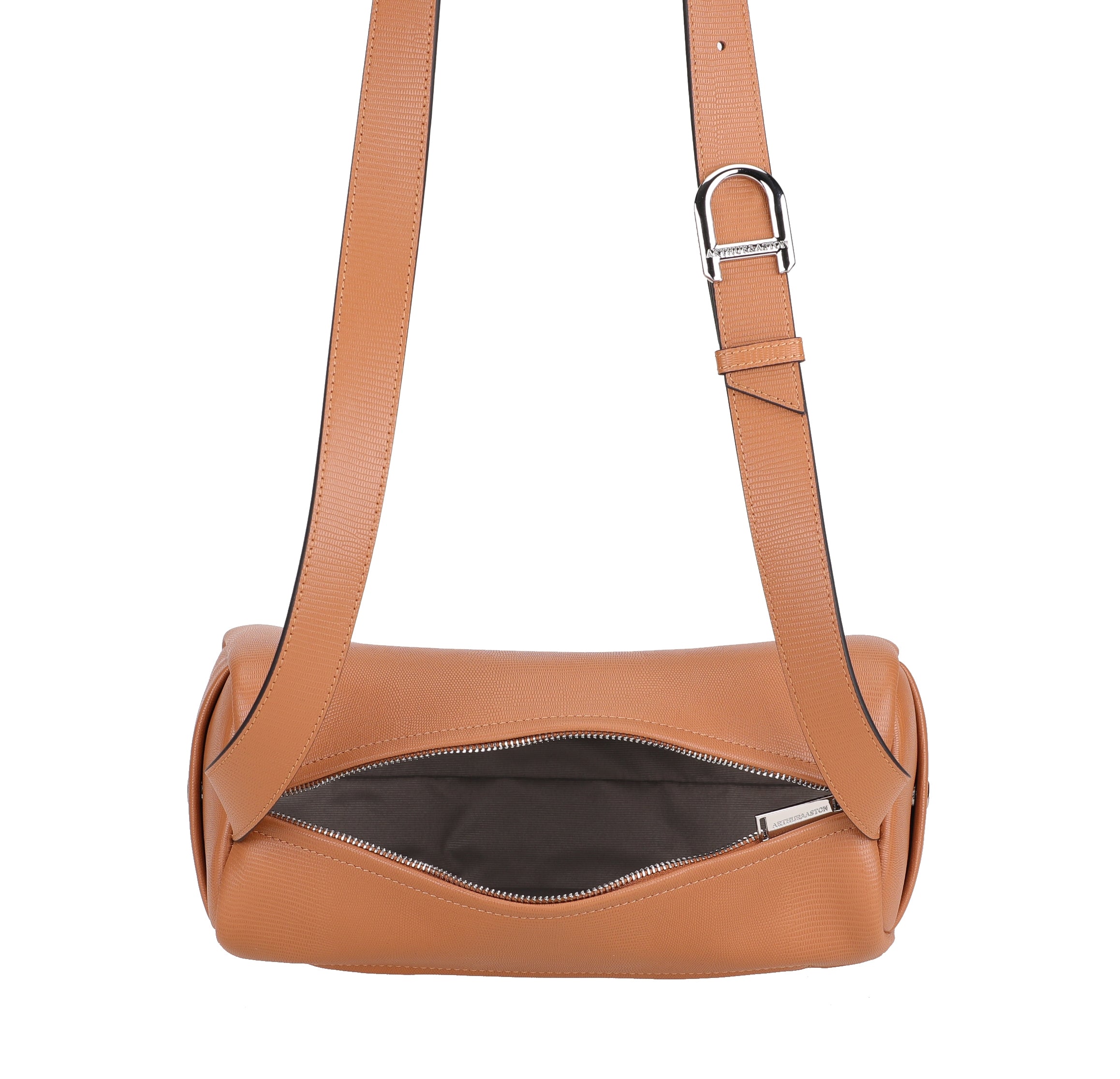 Raquel leather shoulder bowling bag