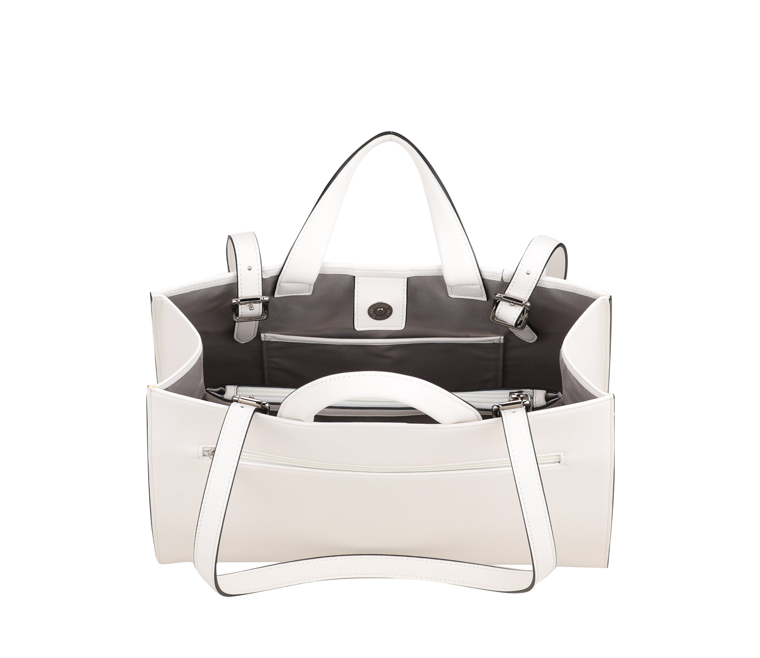 Jeanne split leather shopping bag