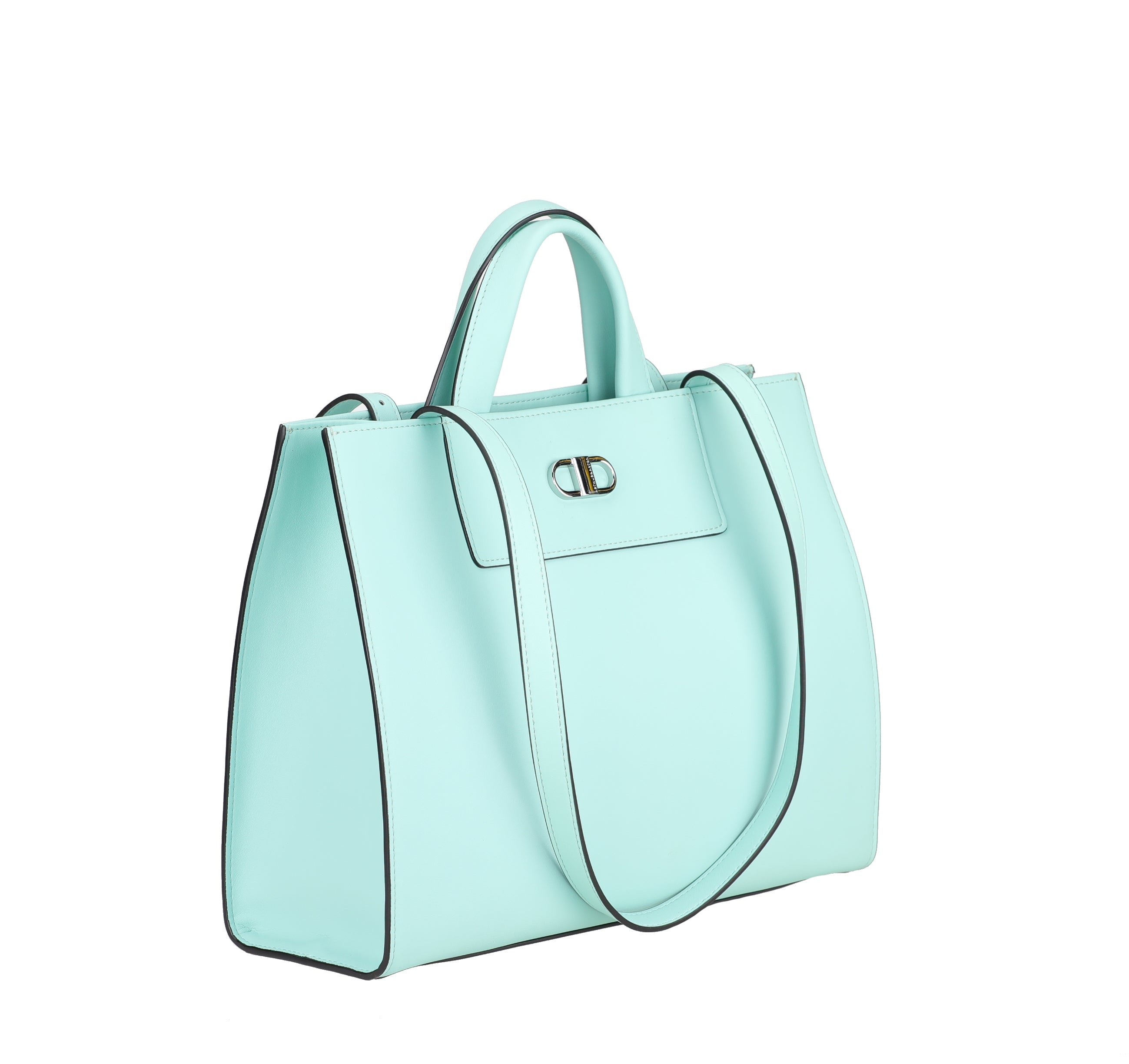 Jeanne split leather shopping bag